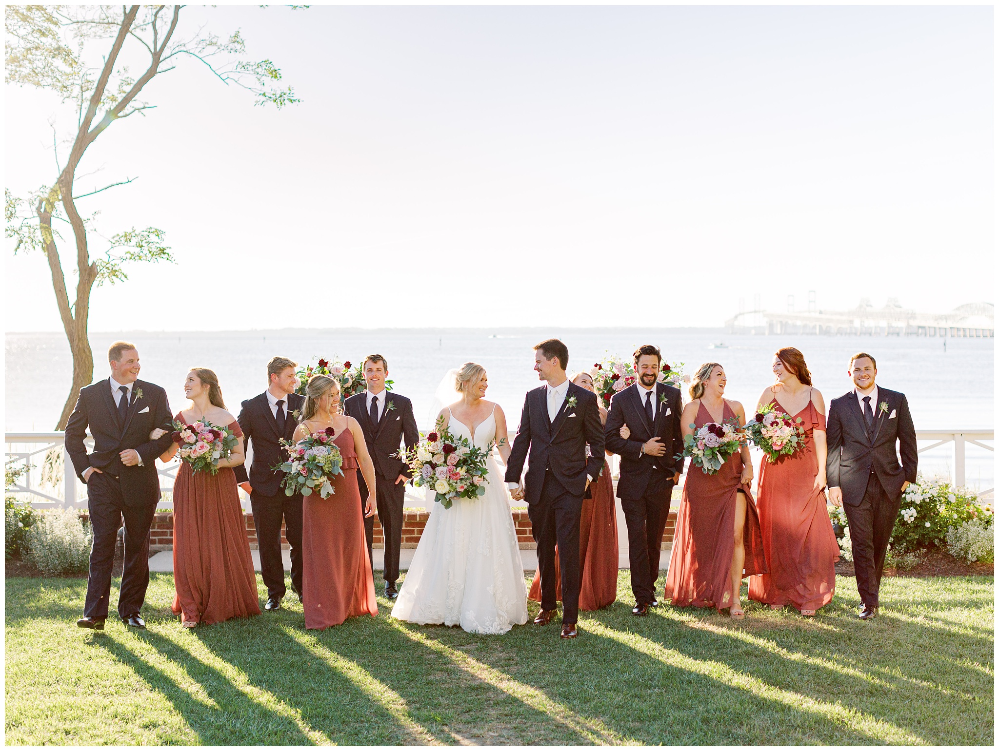 Chesapeake Bay Beach Club wedding party
