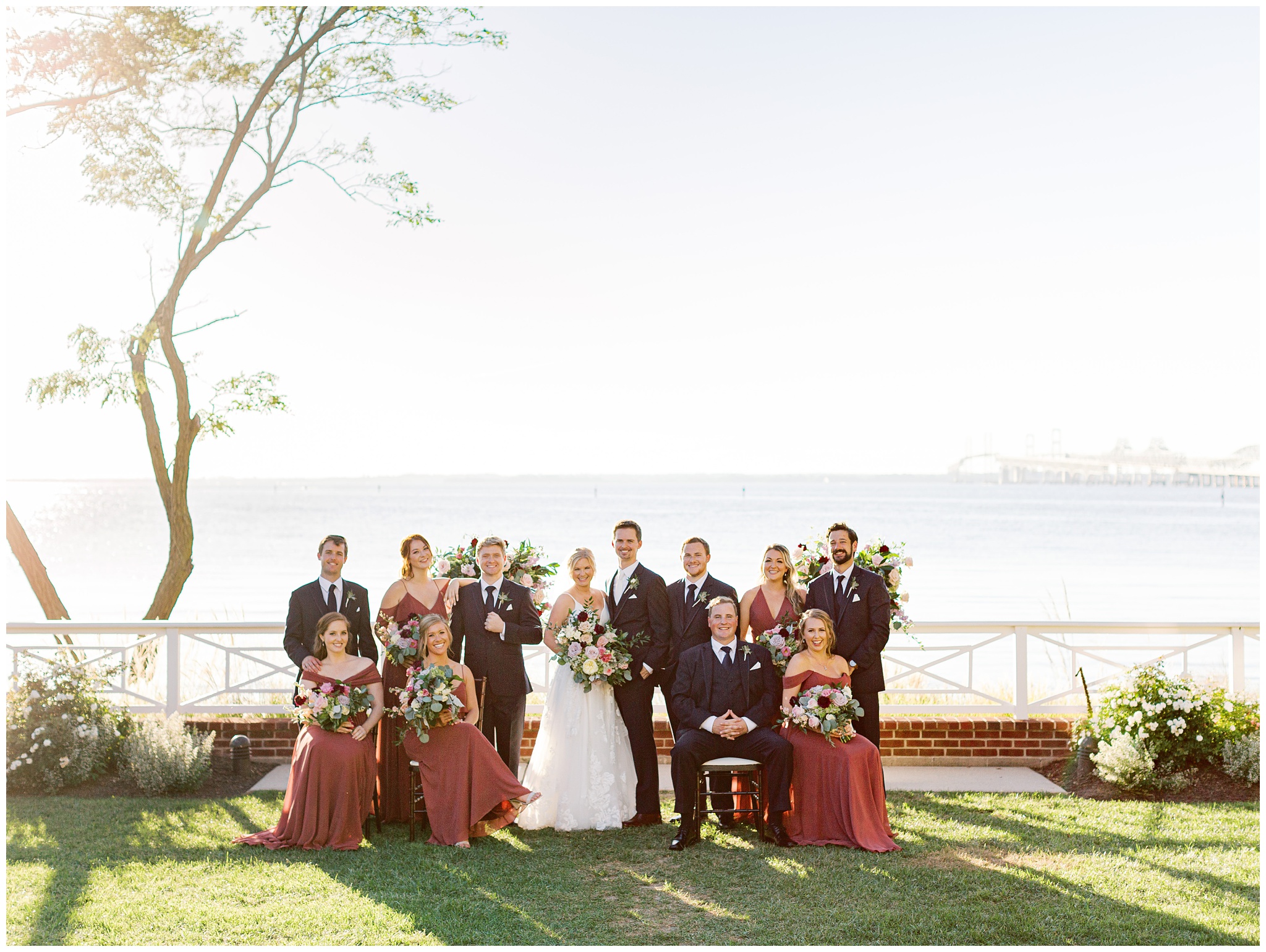 Chesapeake Bay Beach Club wedding party