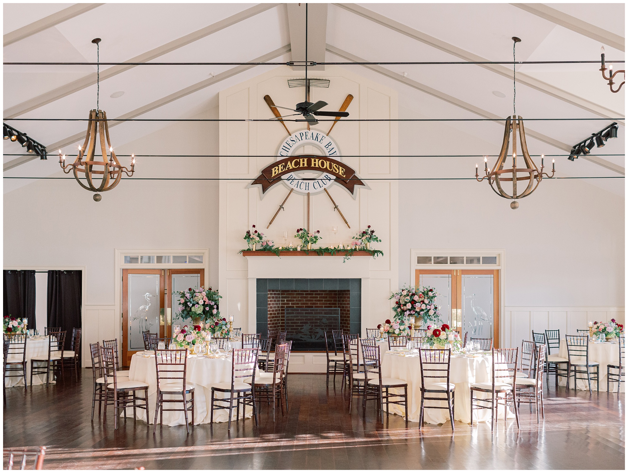 Chesapeake Bay Beach Club wedding reception decor