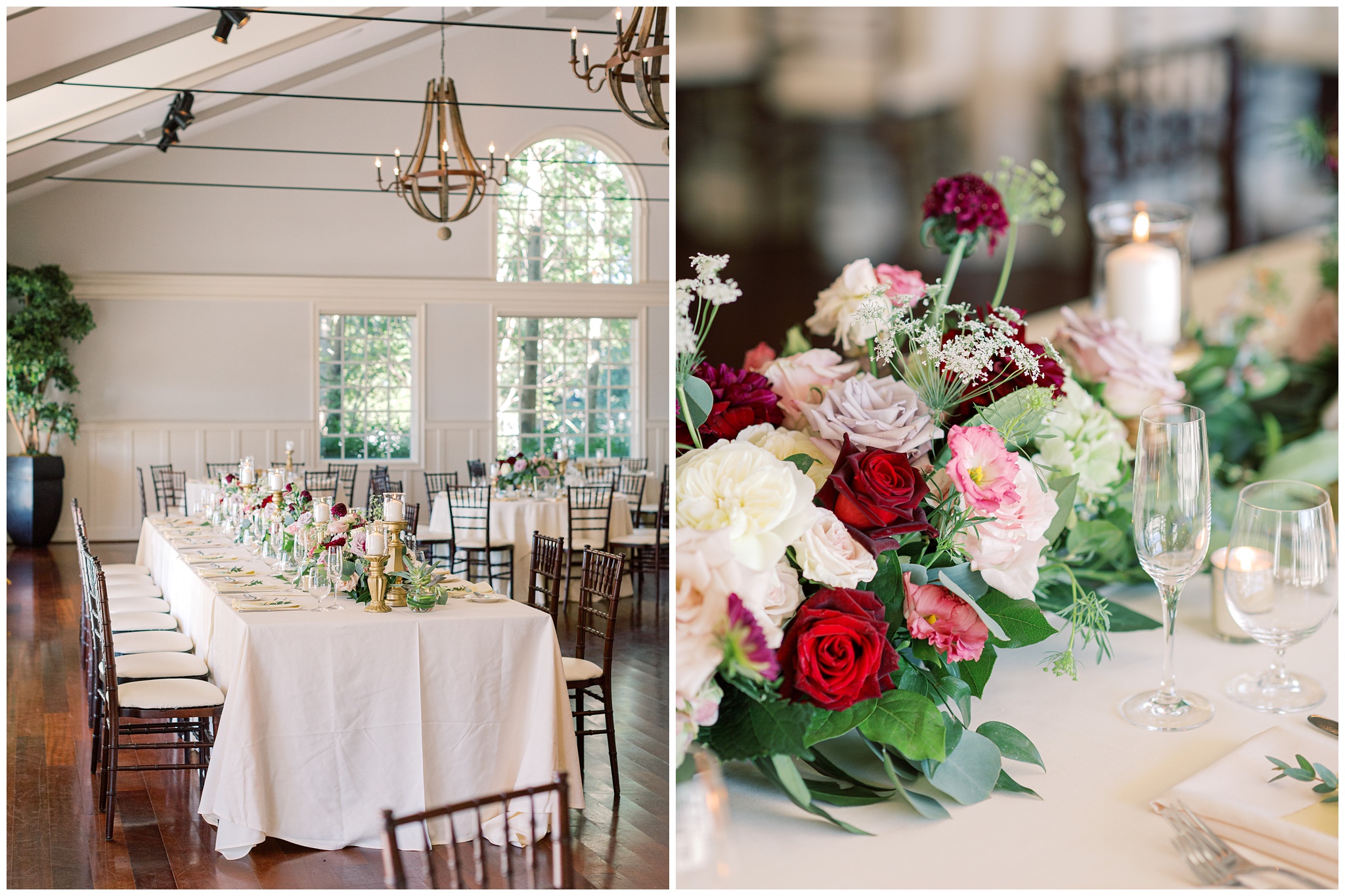 Chesapeake Bay Beach Club wedding reception decor