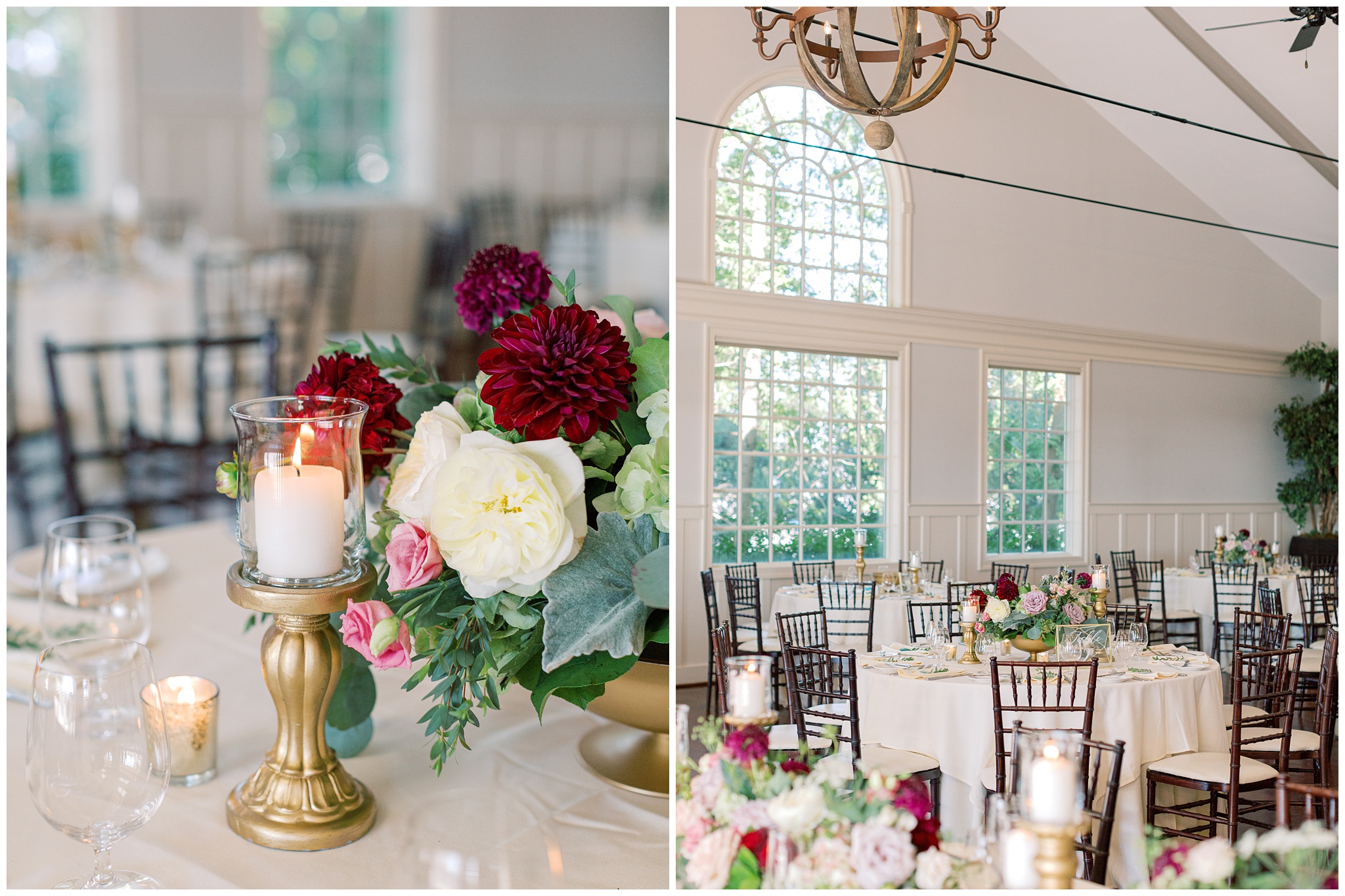 Chesapeake Bay Beach Club wedding reception decor