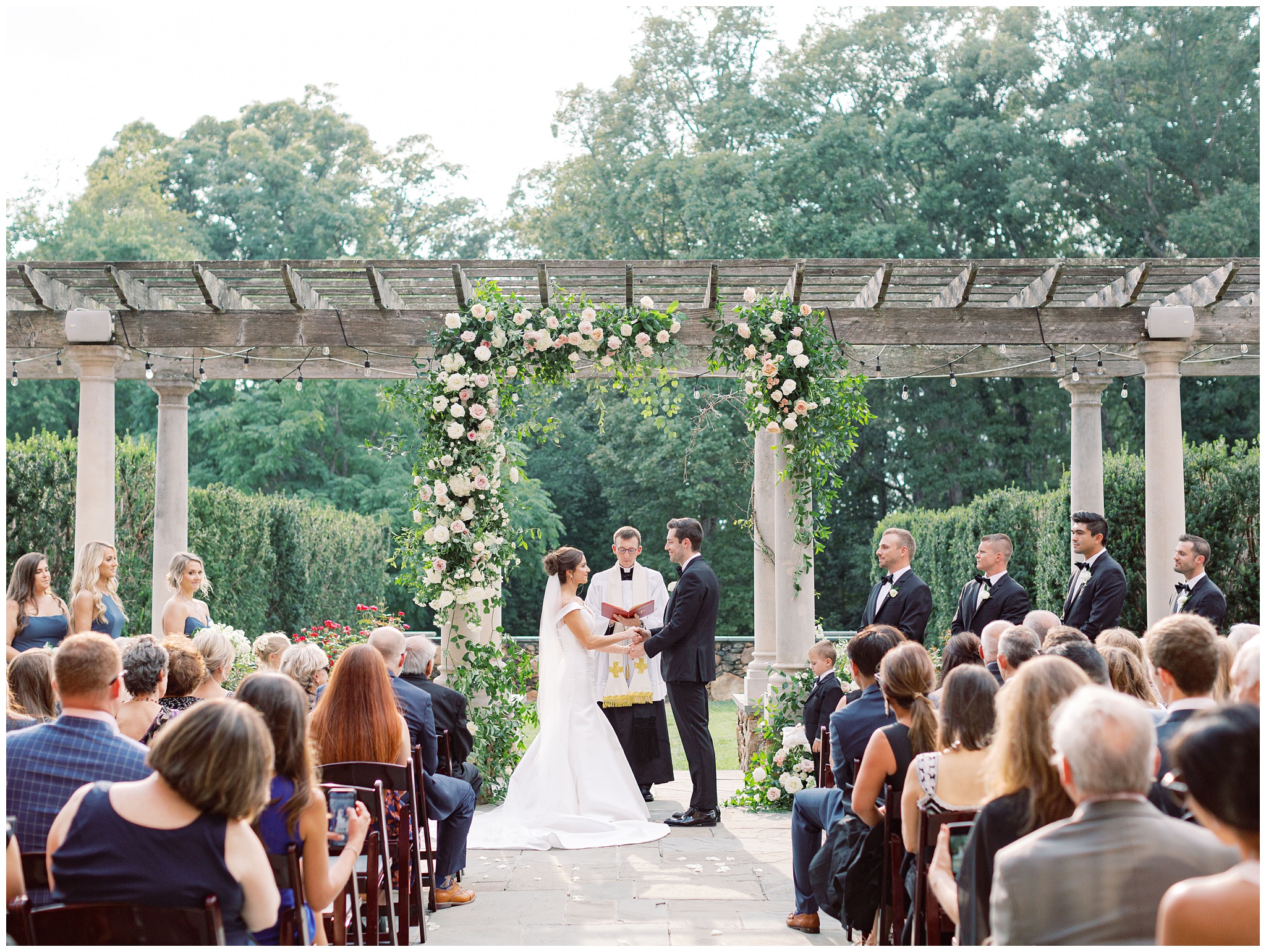Wedding ceremony at Dover Hall Estate
