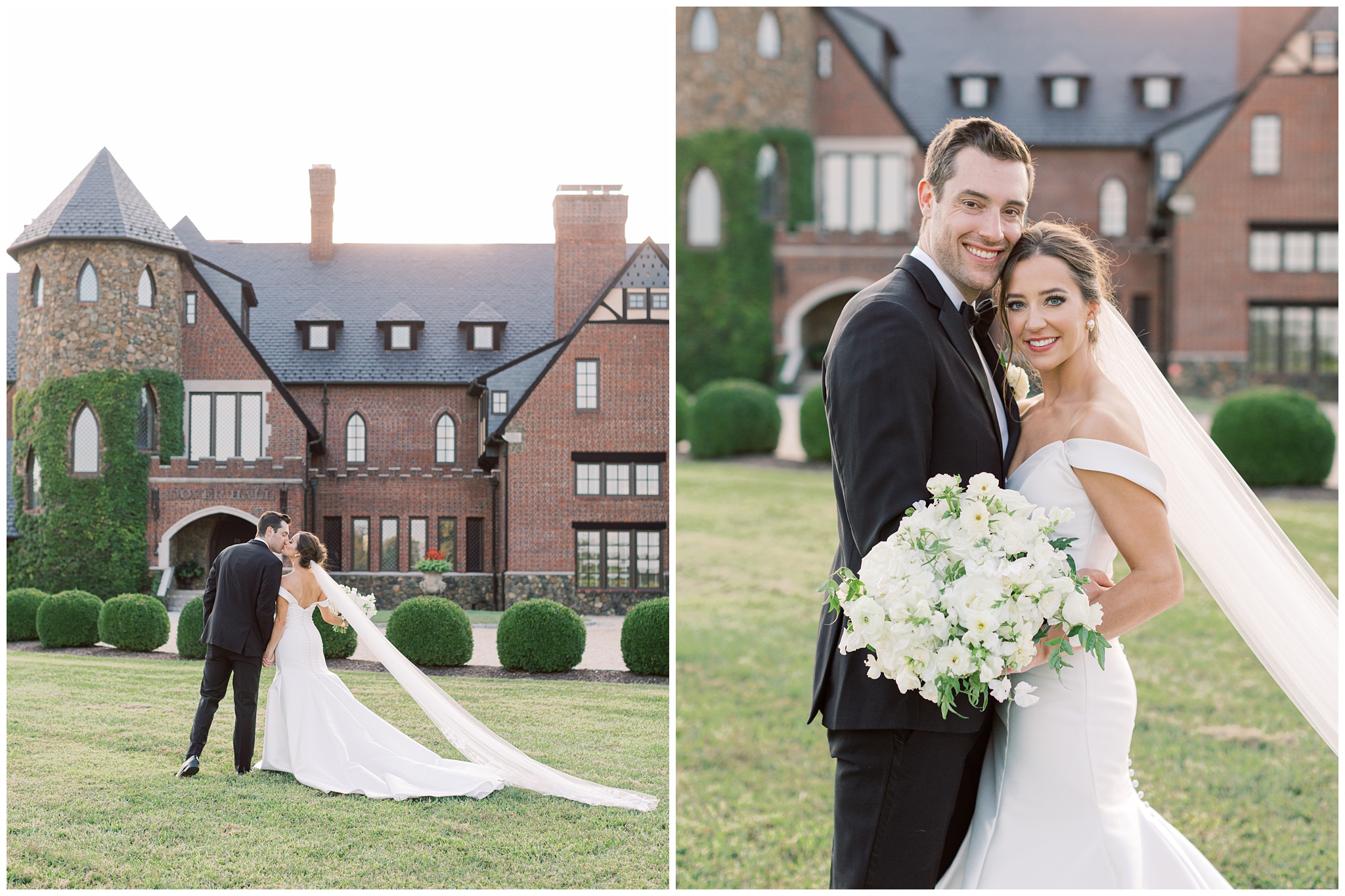 Bride and Groom newlywed portraits at Dover Hall Estate