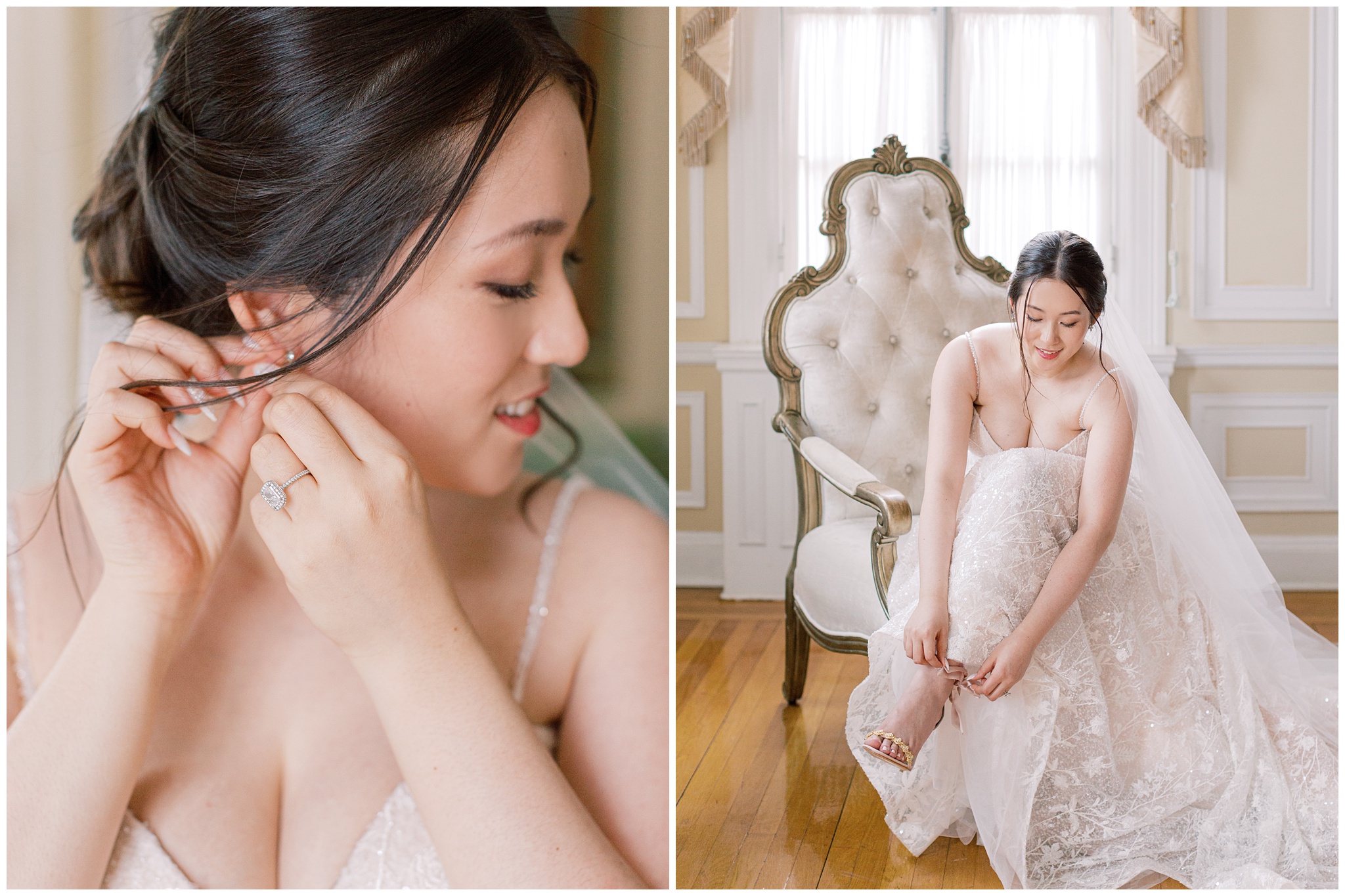 Oxon Hill Manor Wedding Bride Getting Ready Photos