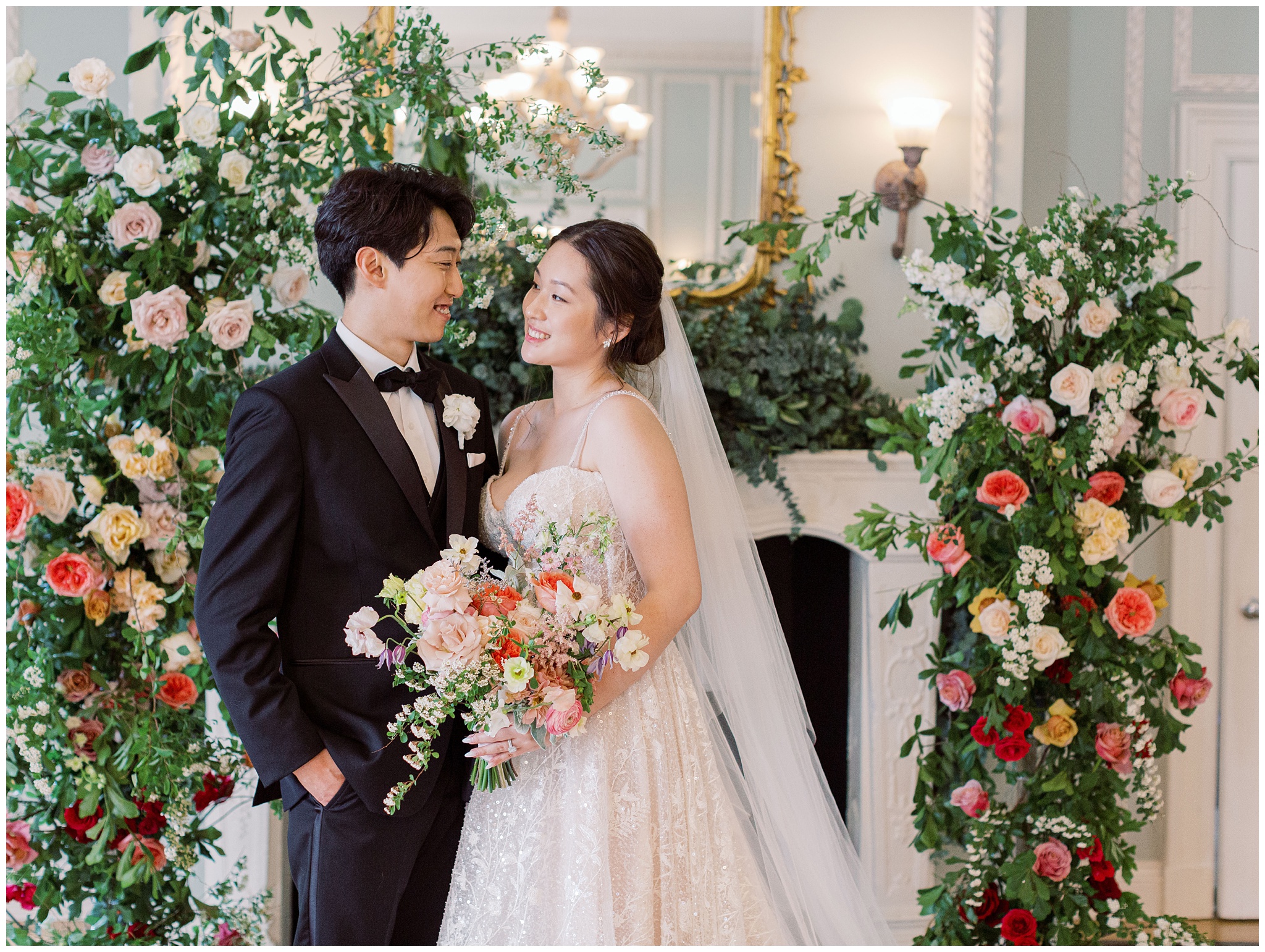 Oxon Hill Manor Wedding Bride and Groom portrait