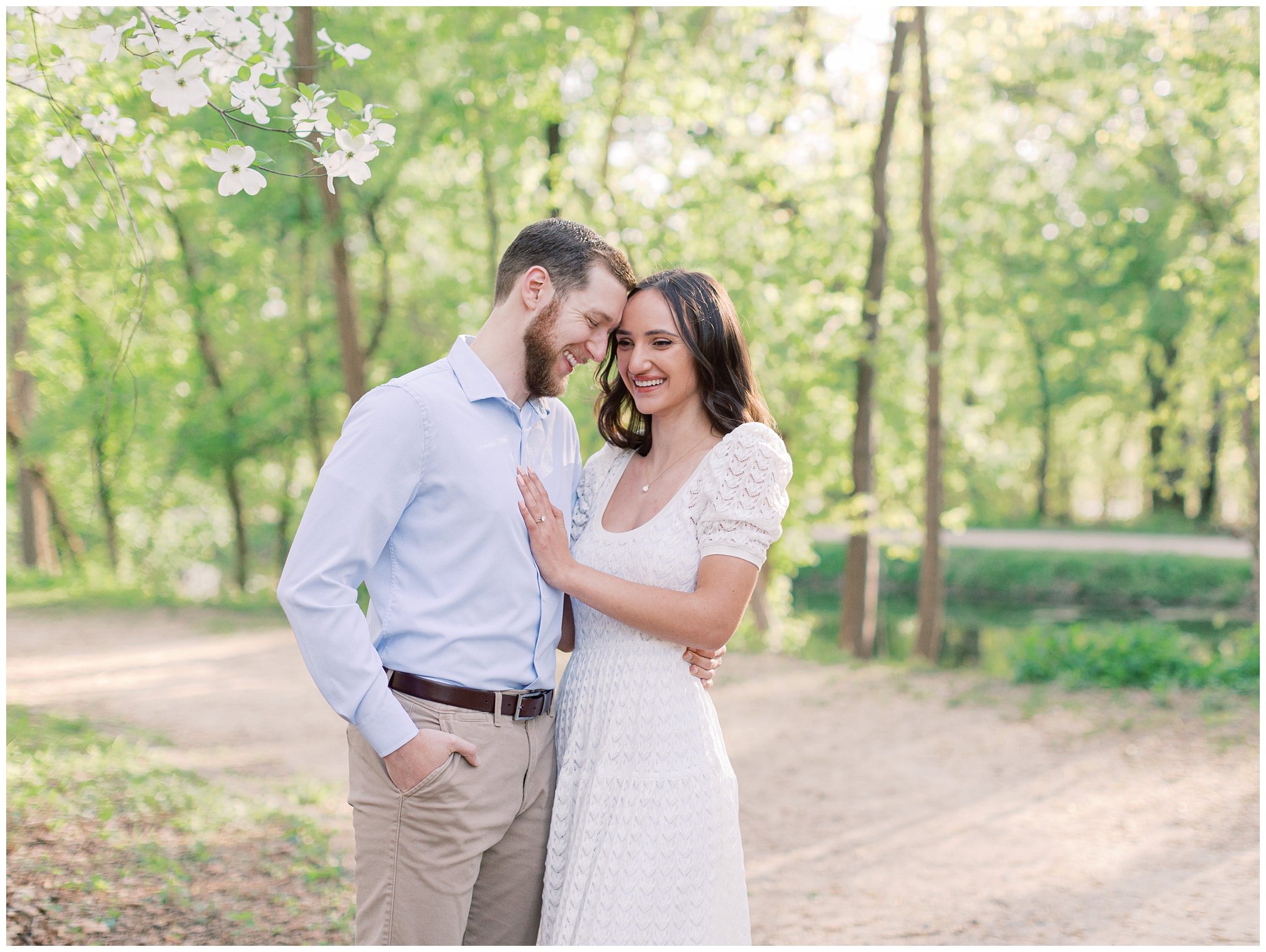 Great Falls Park Virginia Engagement Photo