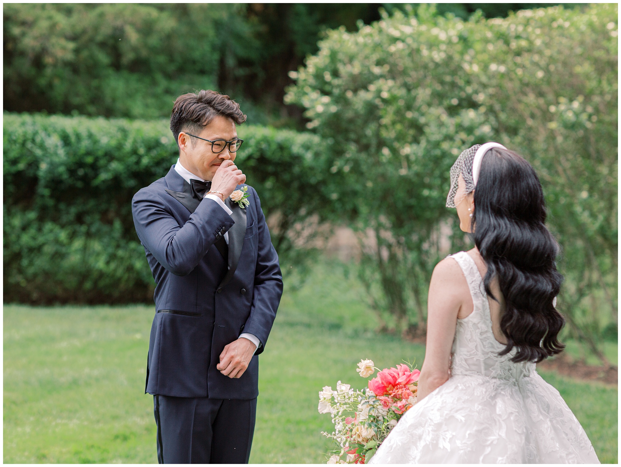 Groom's reaction to seeing his bride for the first time