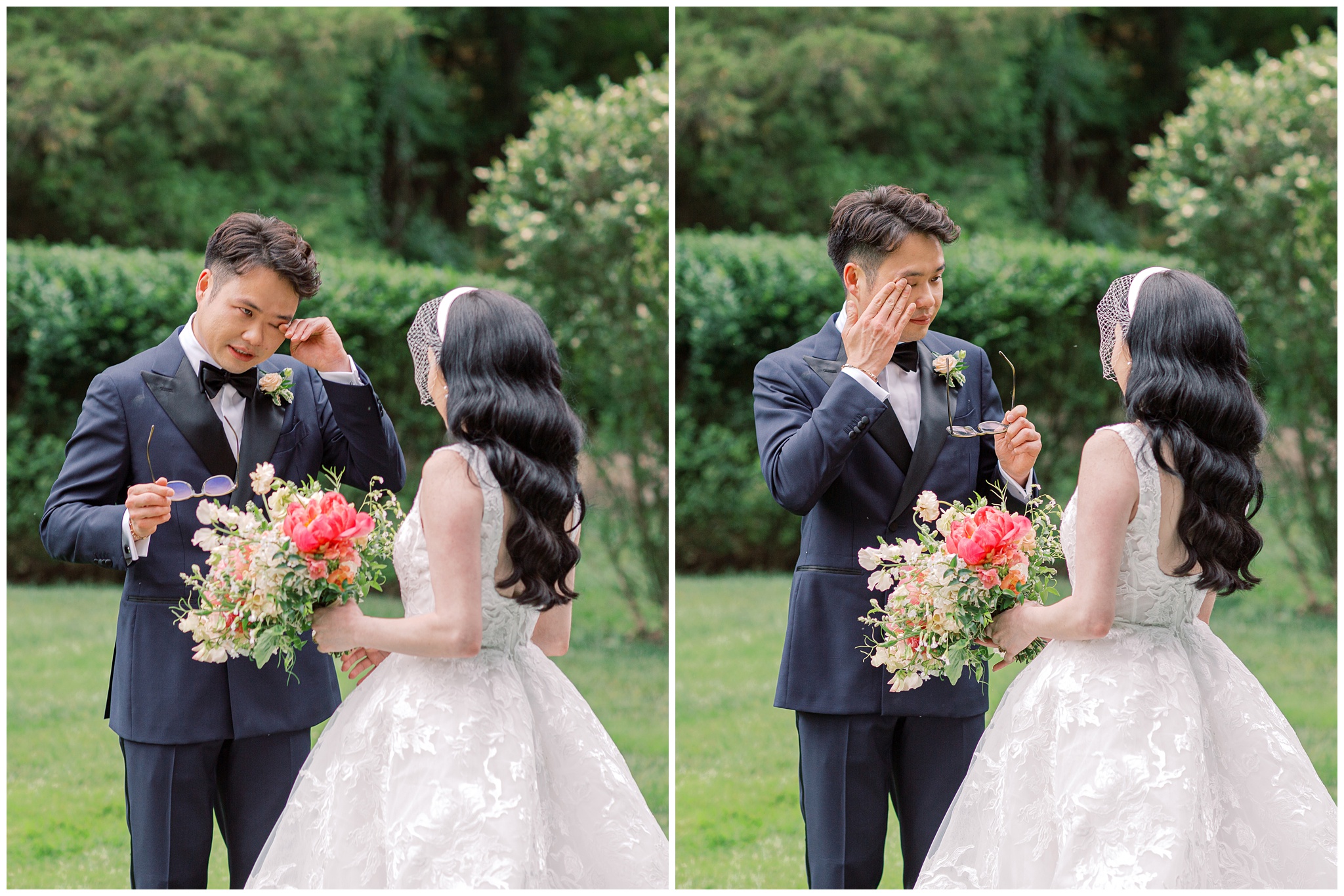 Groom's reaction to seeing his bride for the first time