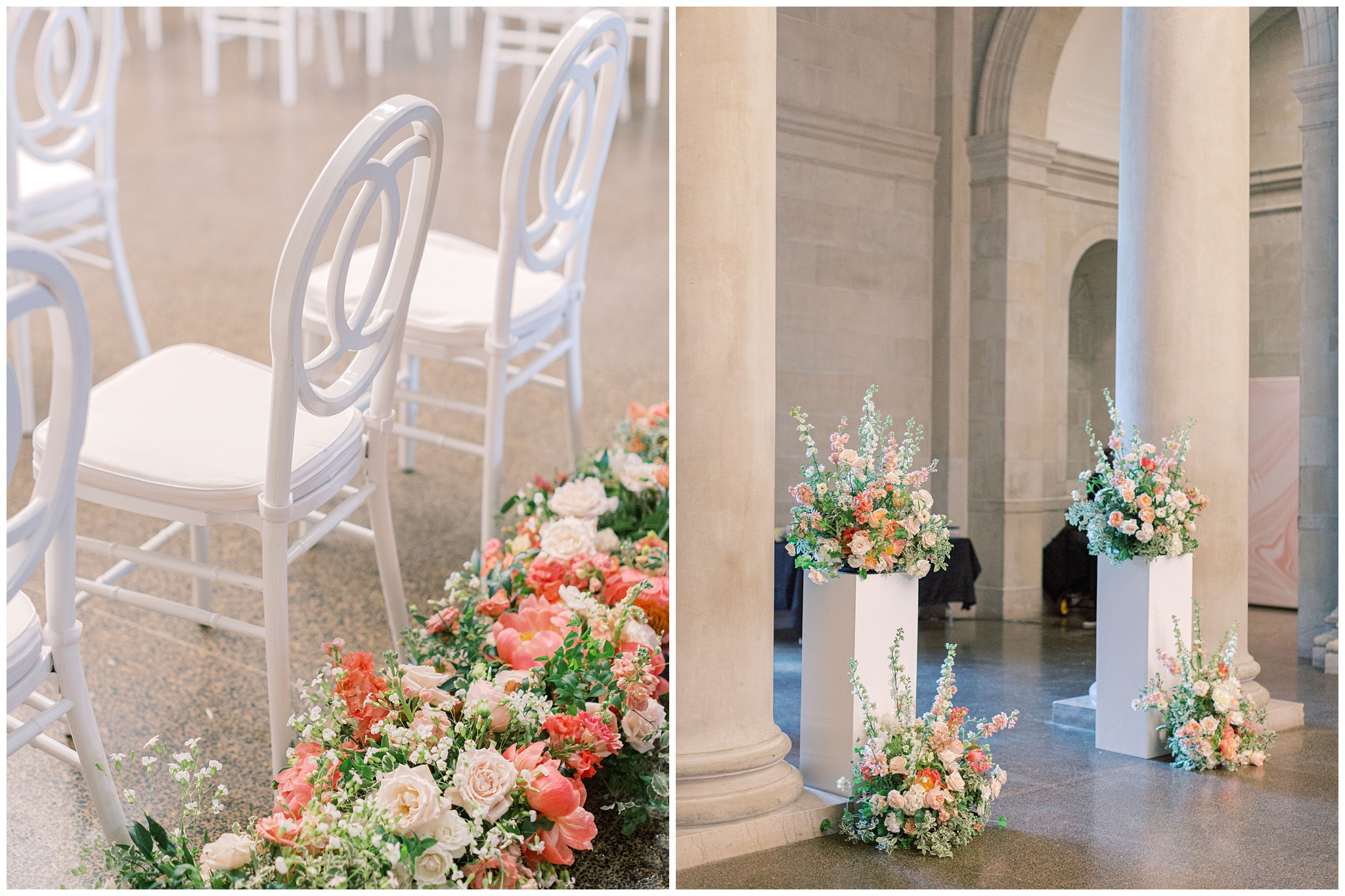 Baltimore Museum of Art wedding ceremony decor