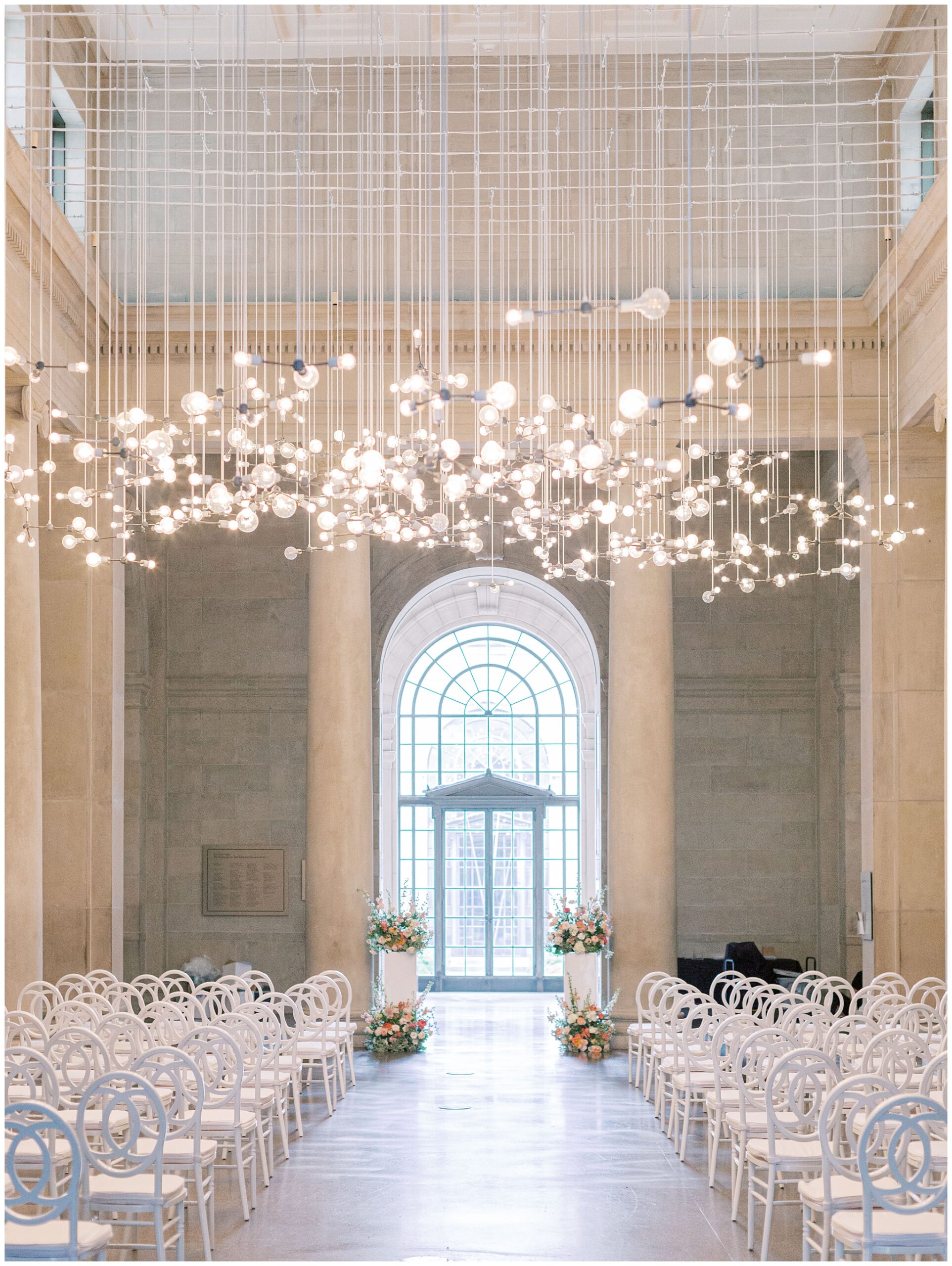 Baltimore Museum of Art wedding ceremony decor