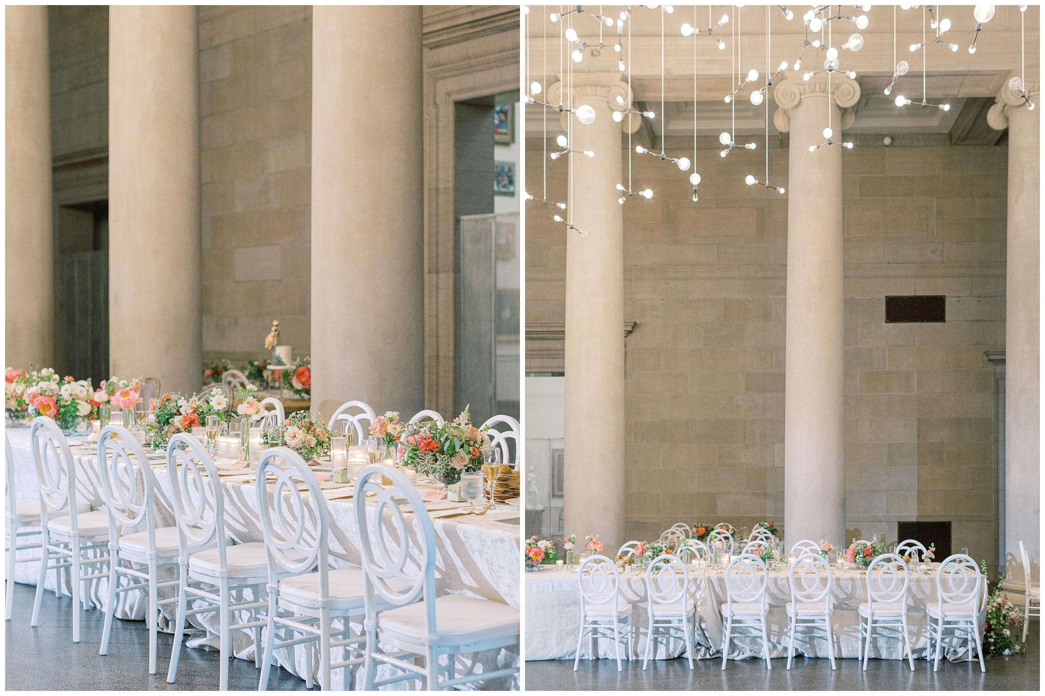 Baltimore Museum of Art wedding reception decor