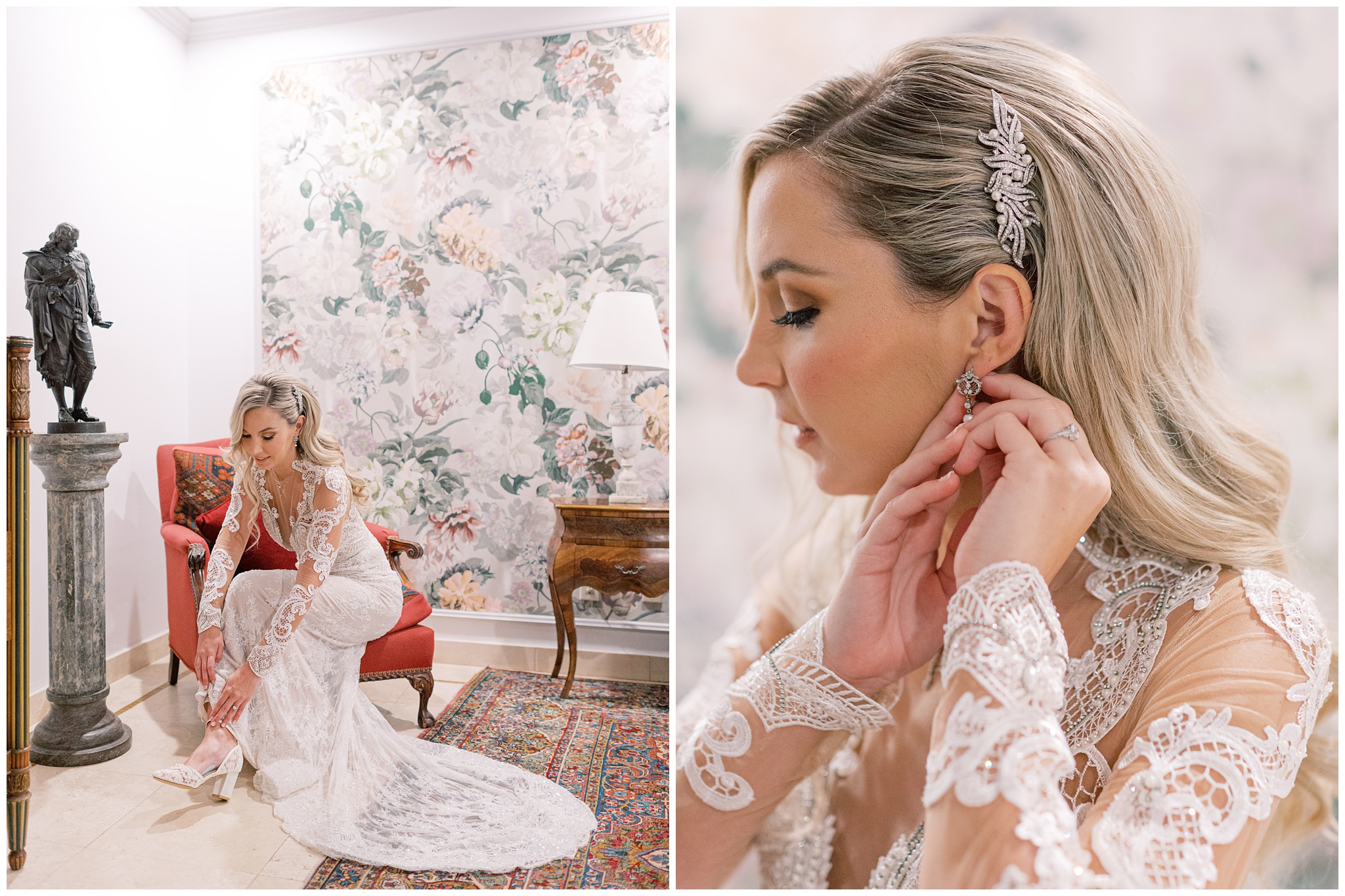 Bride getting ready photos