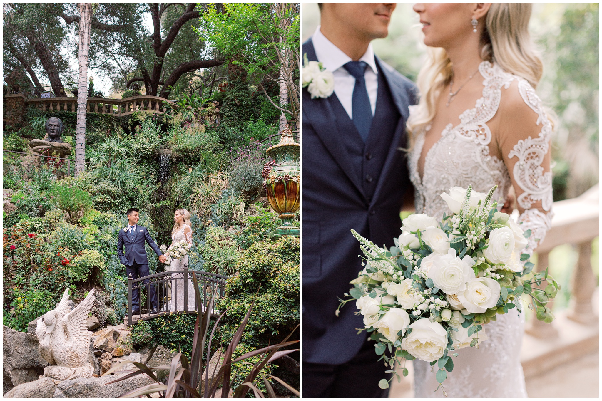 Bride and Groom wedding photos at the Houdini Estate