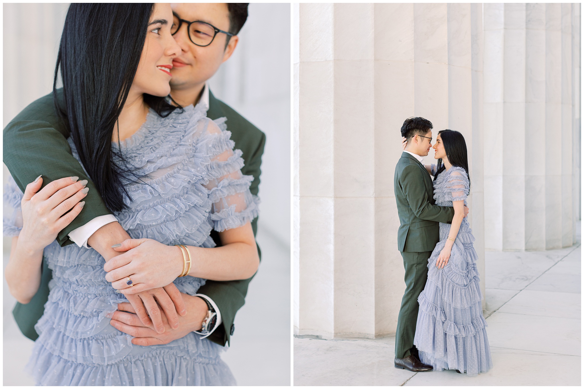 Lincoln Memorial engagement photo