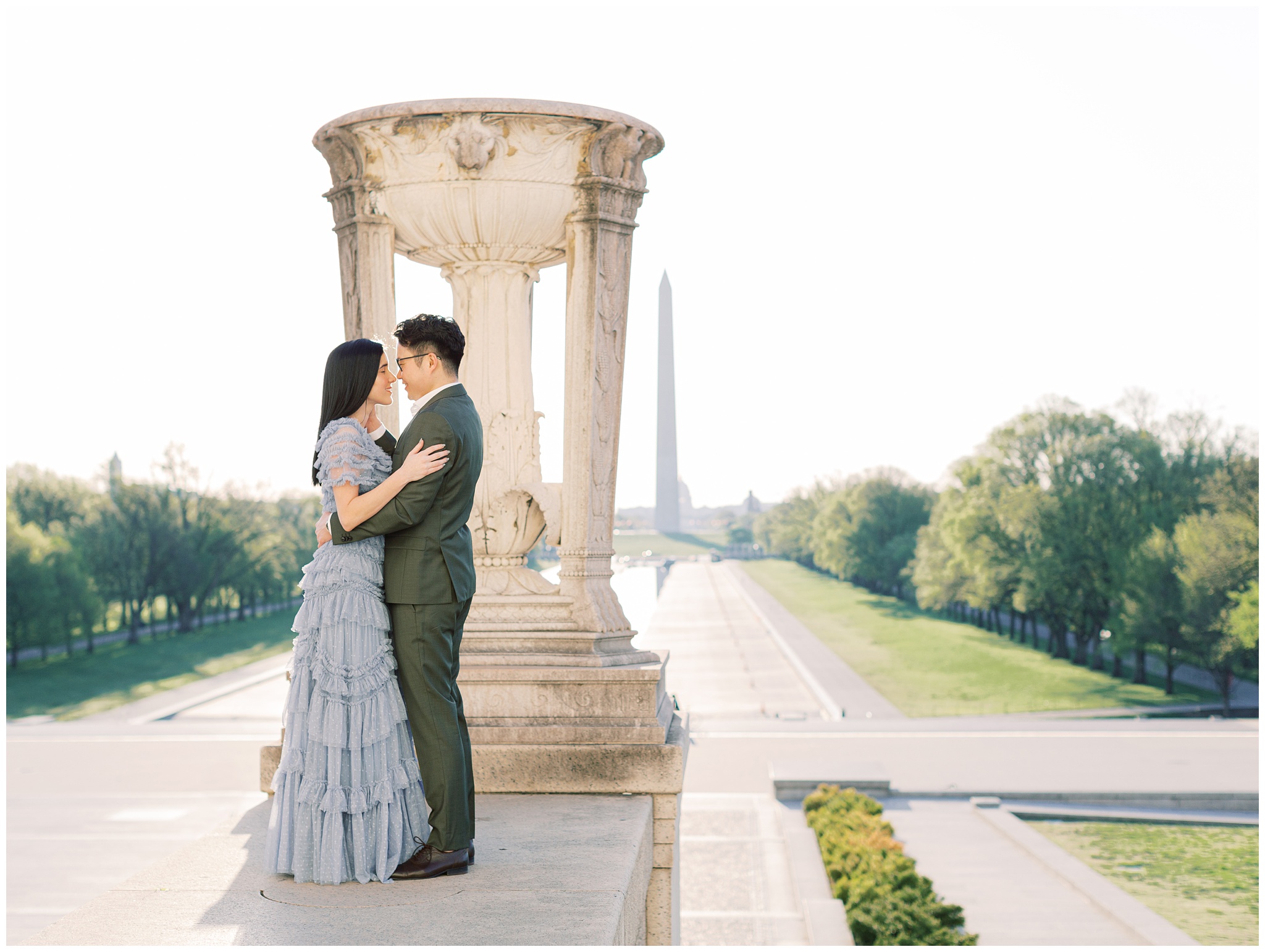 Lincoln Memorial engagement photo