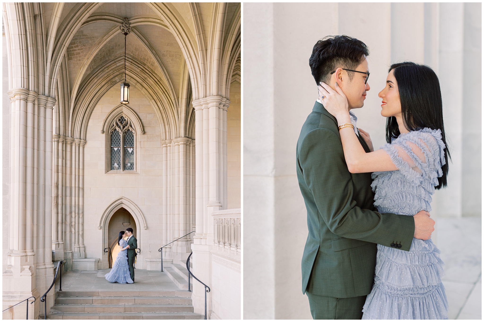 Washington National Cathedral engagement photo