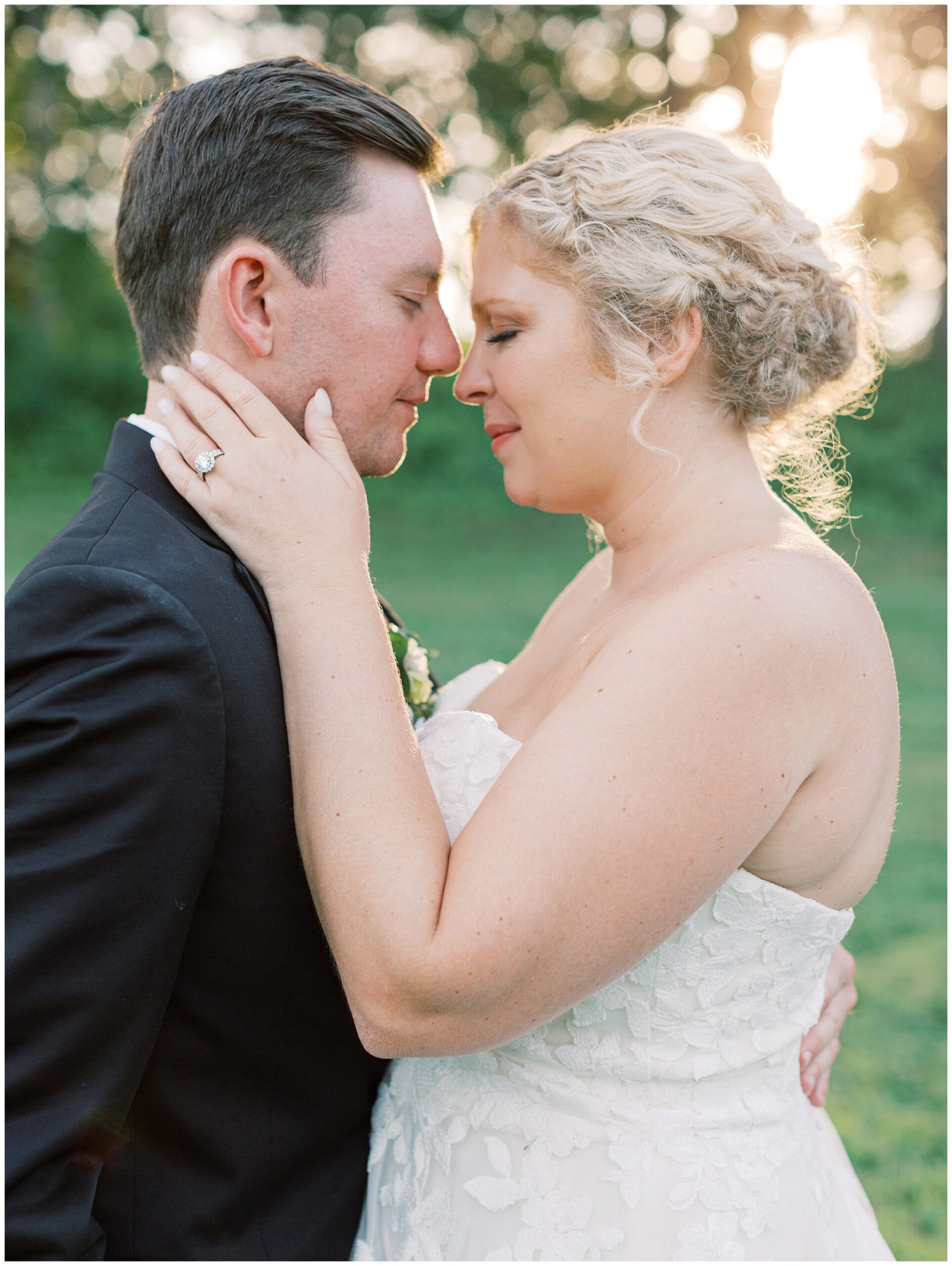 Great Marsh Estate bride and groom wedding sunset photo
