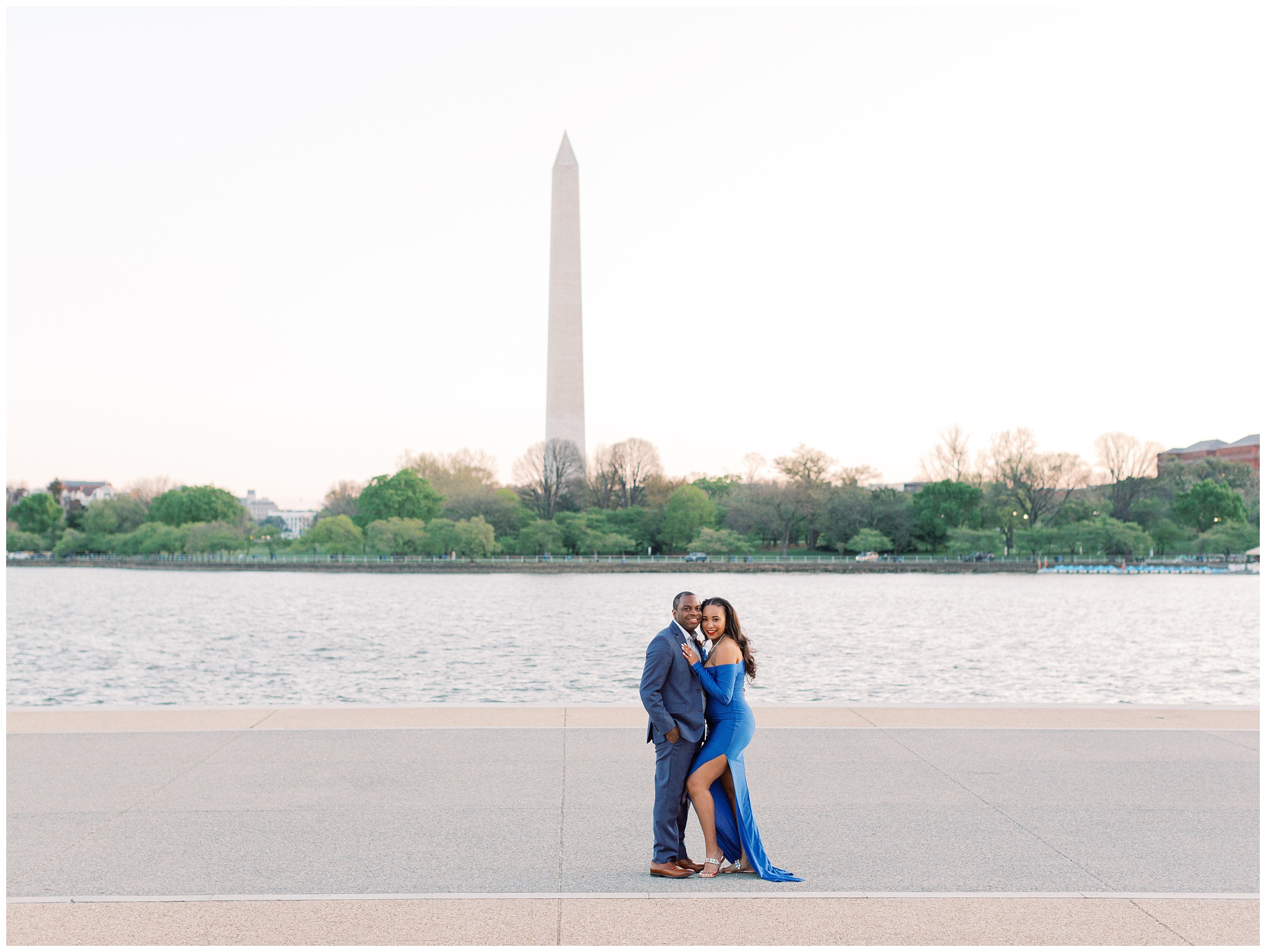 Jefferson Memorial Washington DC Engagement Photo