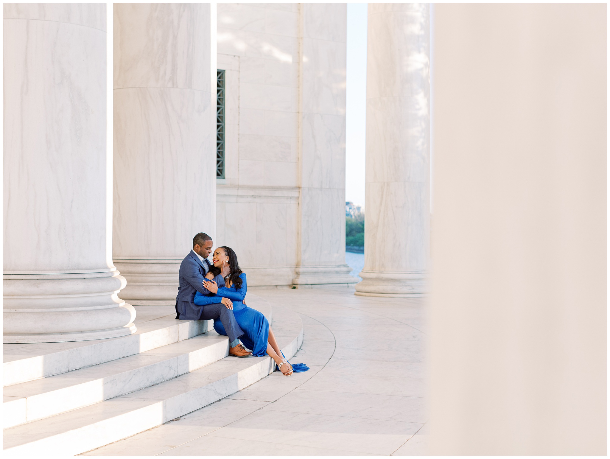 Jefferson Memorial Washington DC Engagement Photo