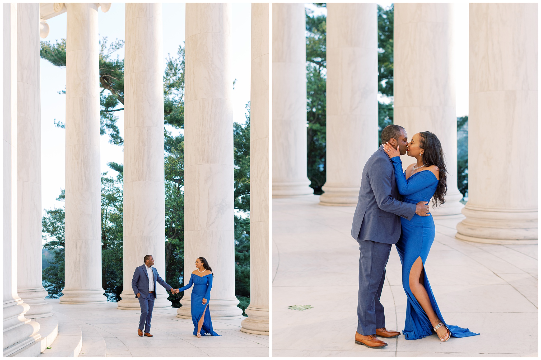 Jefferson Memorial Washington DC Engagement Photo
