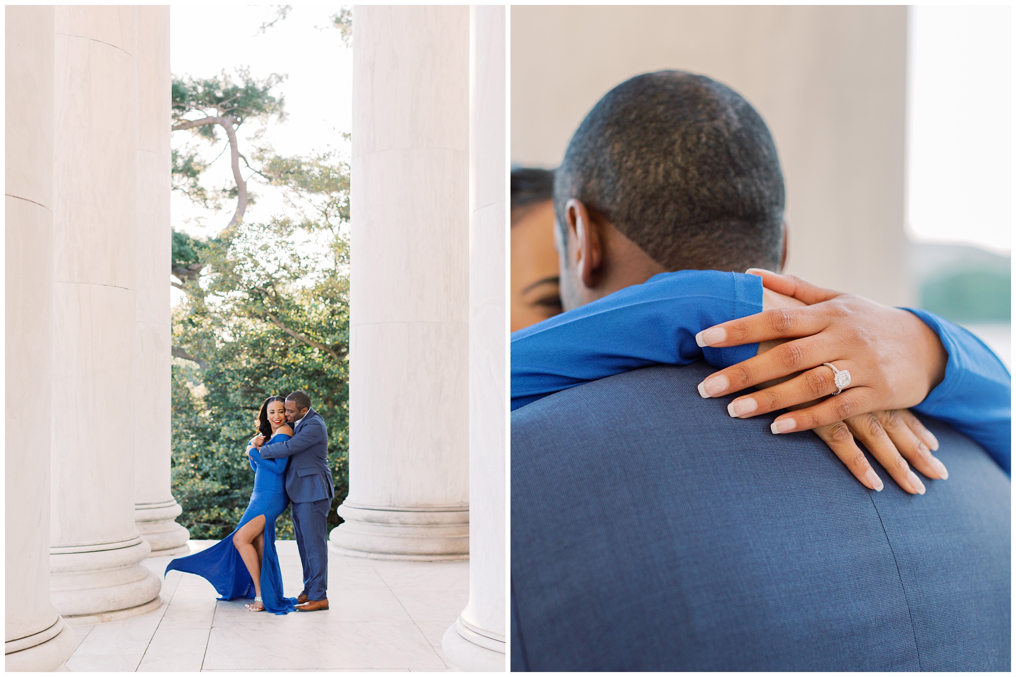Jefferson Memorial Washington DC Engagement Photo