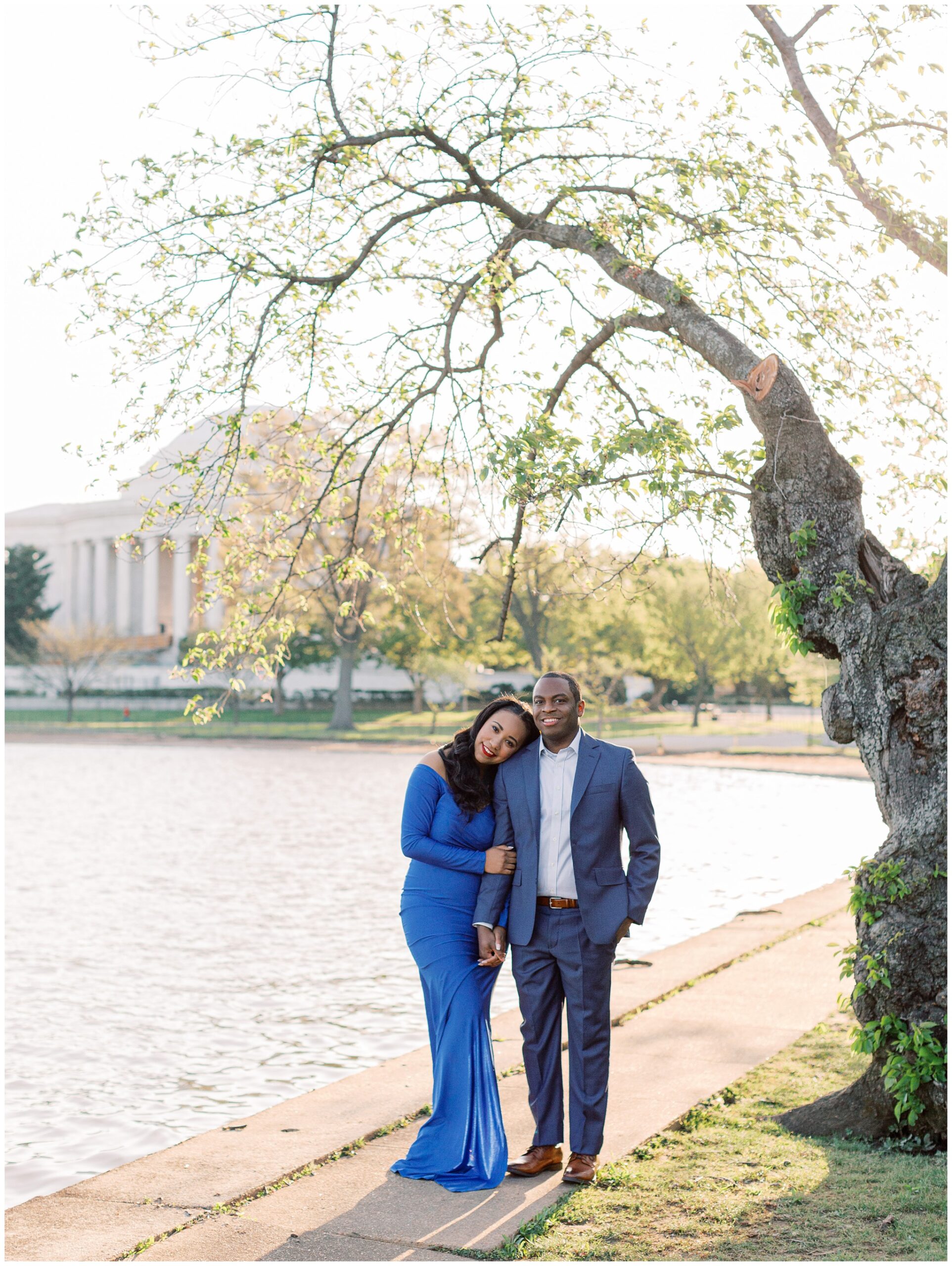 Jefferson Memorial Washington DC Engagement Photo