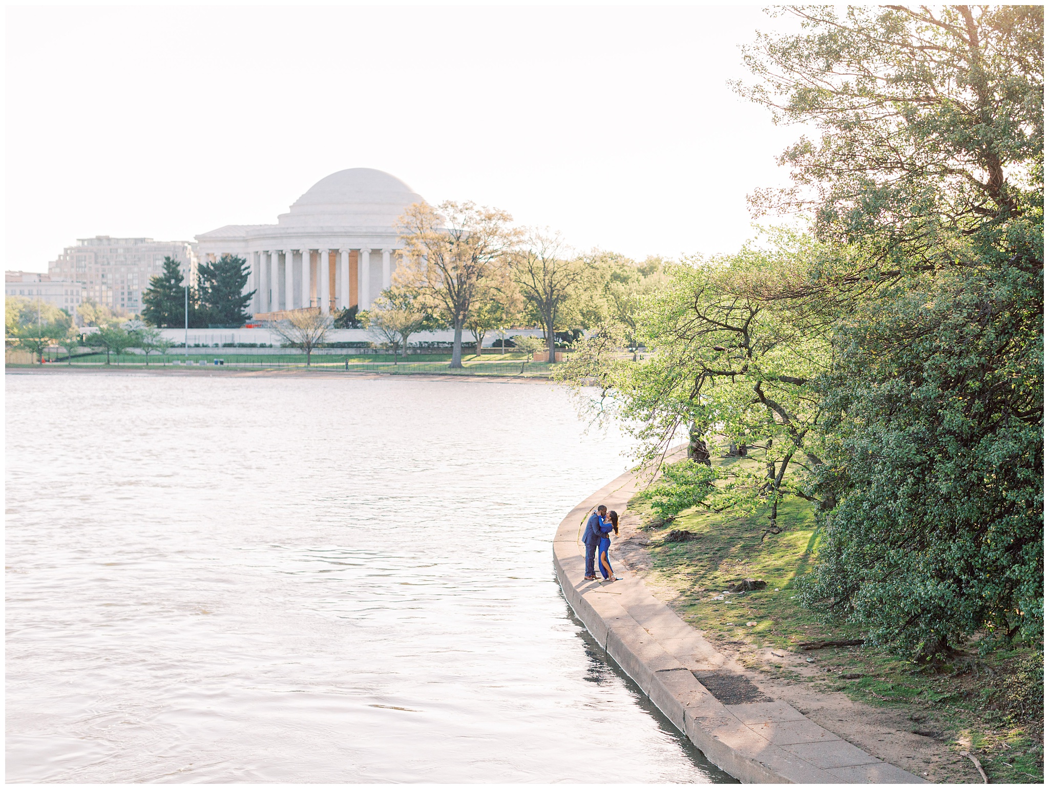 Jefferson Memorial Washington DC Engagement Photo