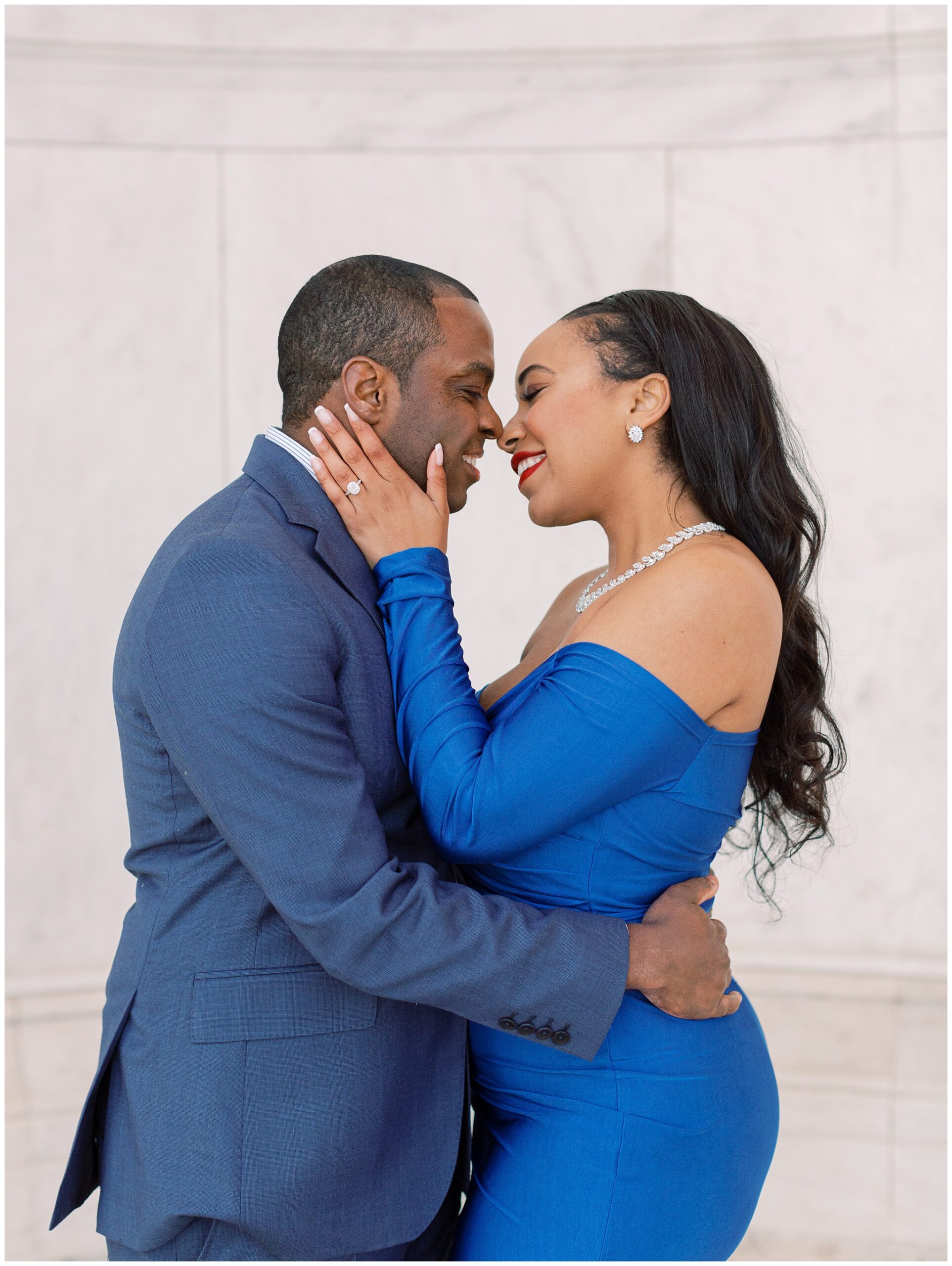 Jefferson Memorial Washington DC Engagement Photo