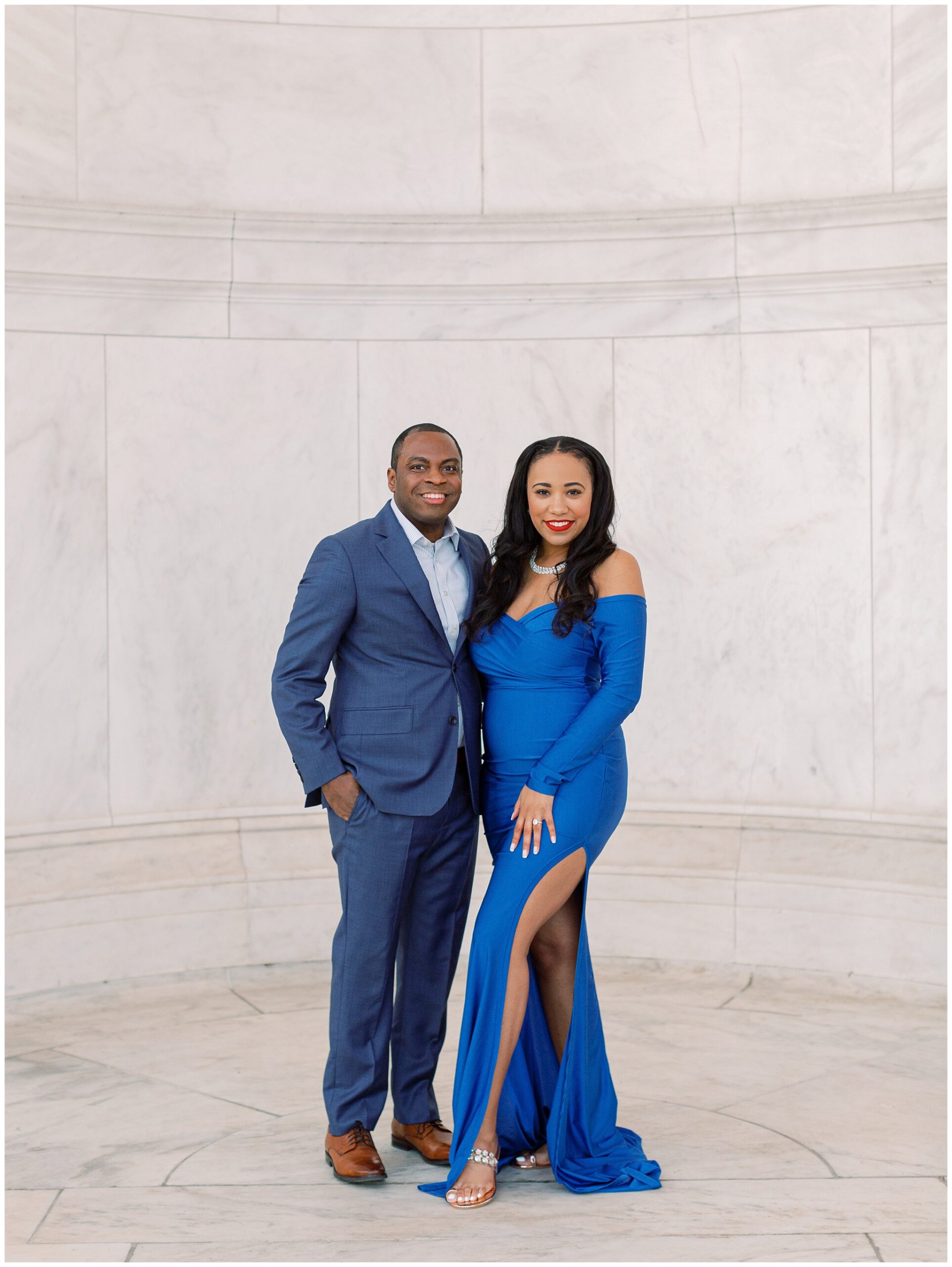 Jefferson Memorial Washington DC Engagement Photo