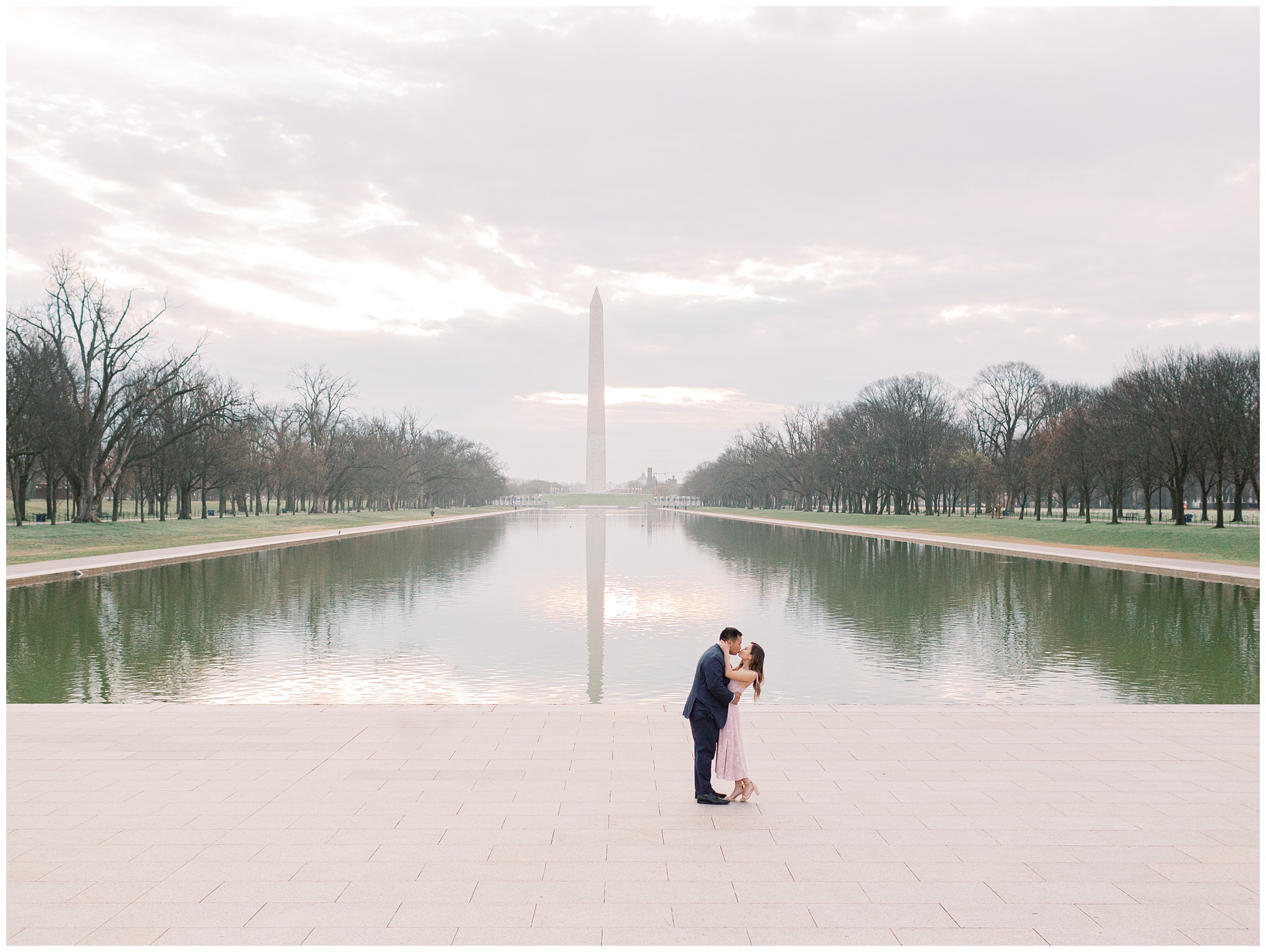 Lincoln Memorial Engagement Photo