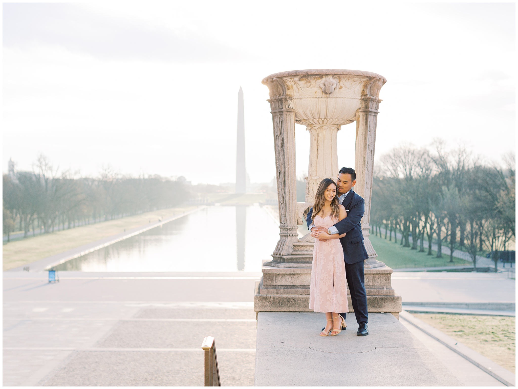 Lincoln Memorial Engagement Photo