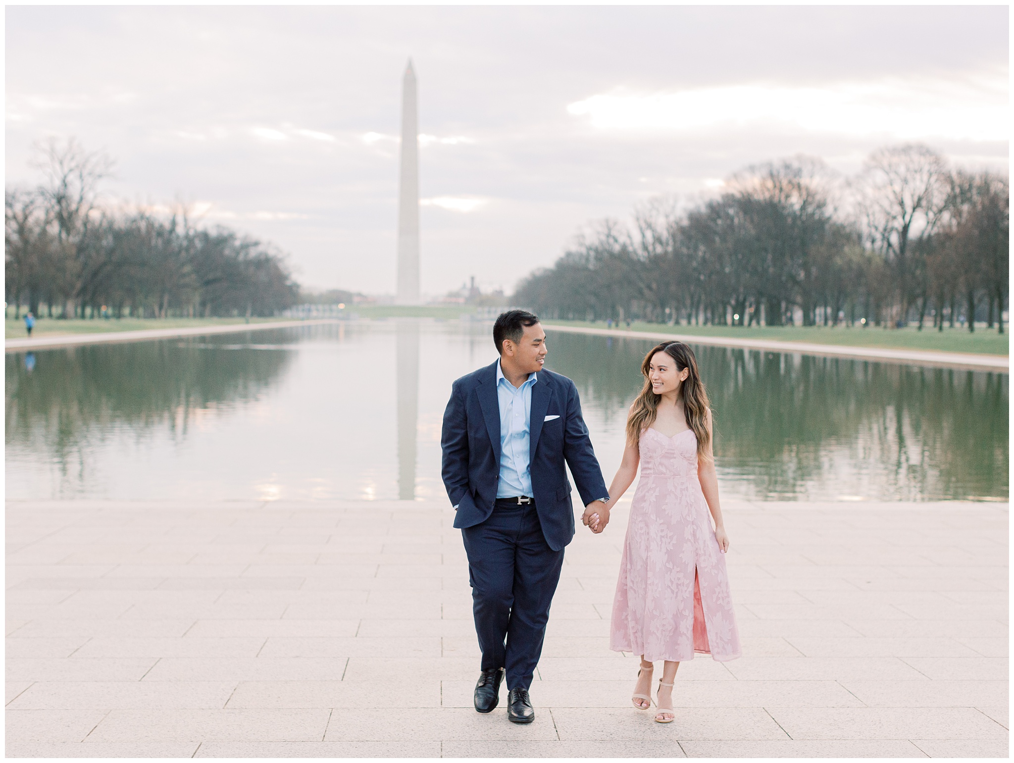 Lincoln Memorial Engagement Photo