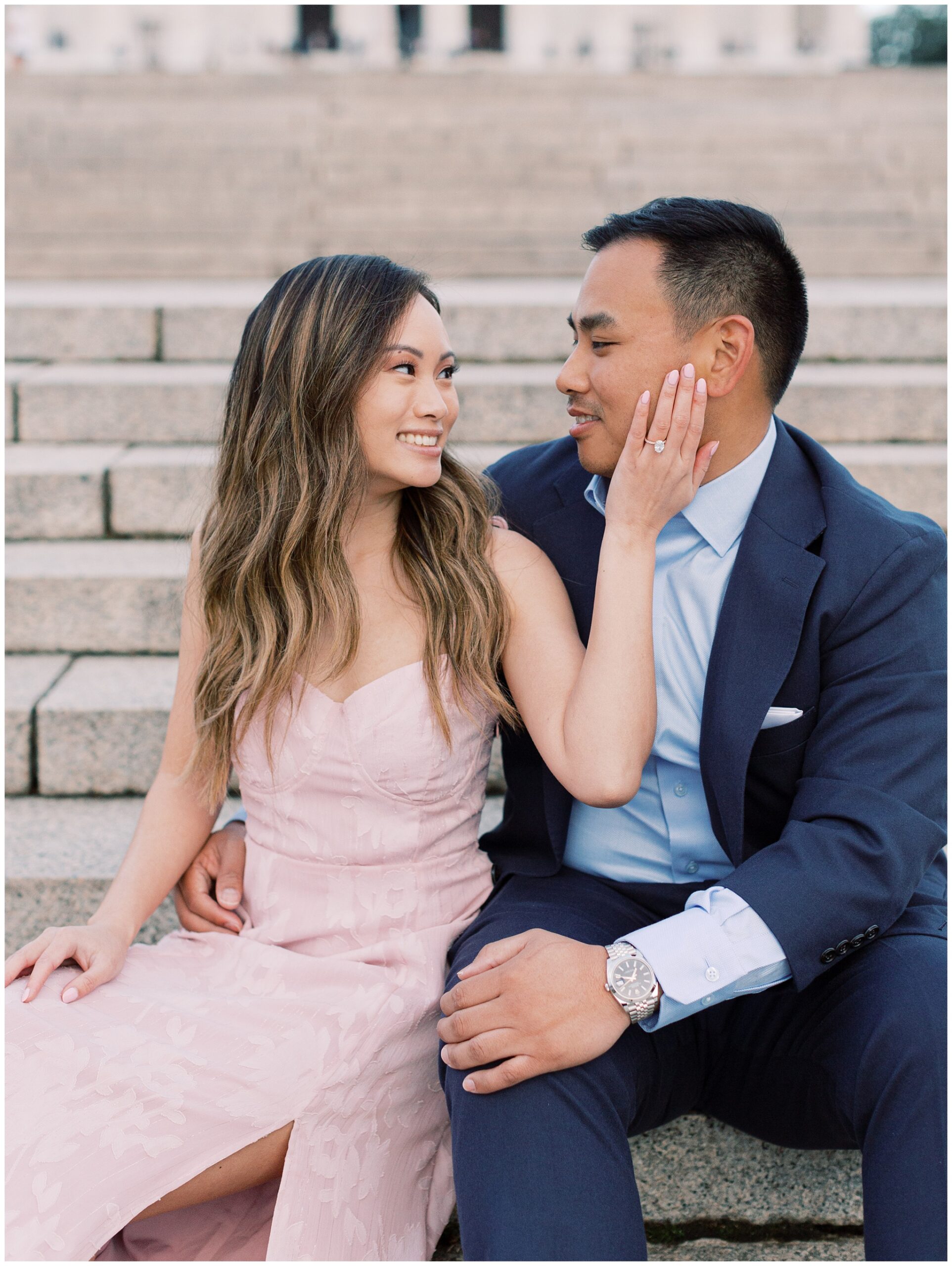 Lincoln Memorial Engagement Photo