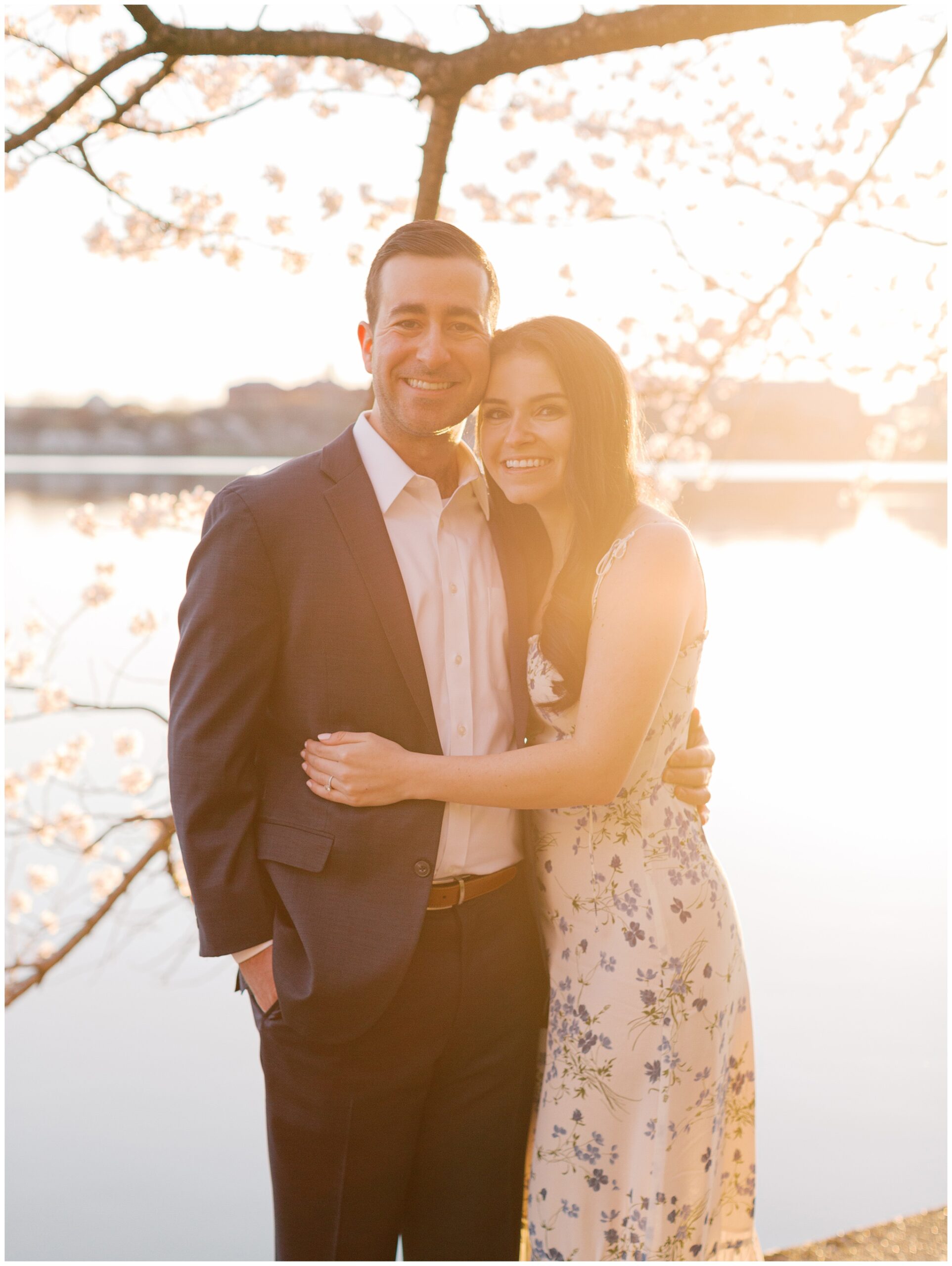 Engagement photo at sunrise