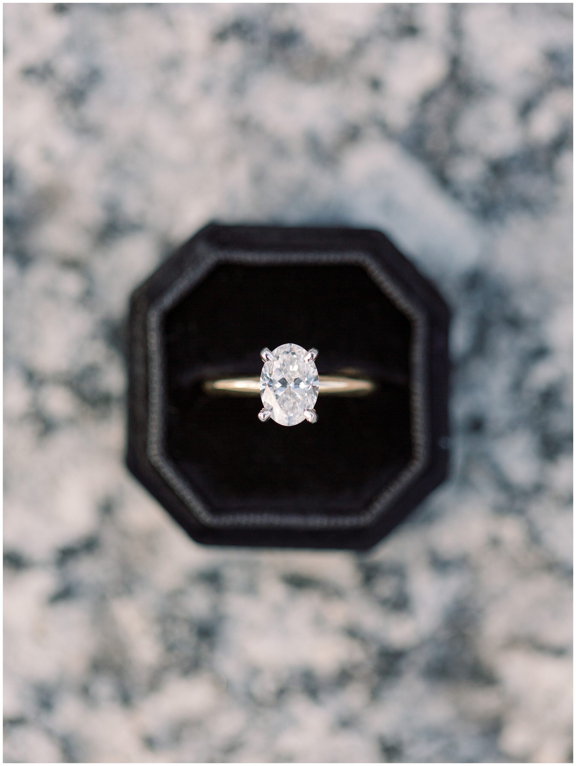 Engagement Ring in Black Ring Box