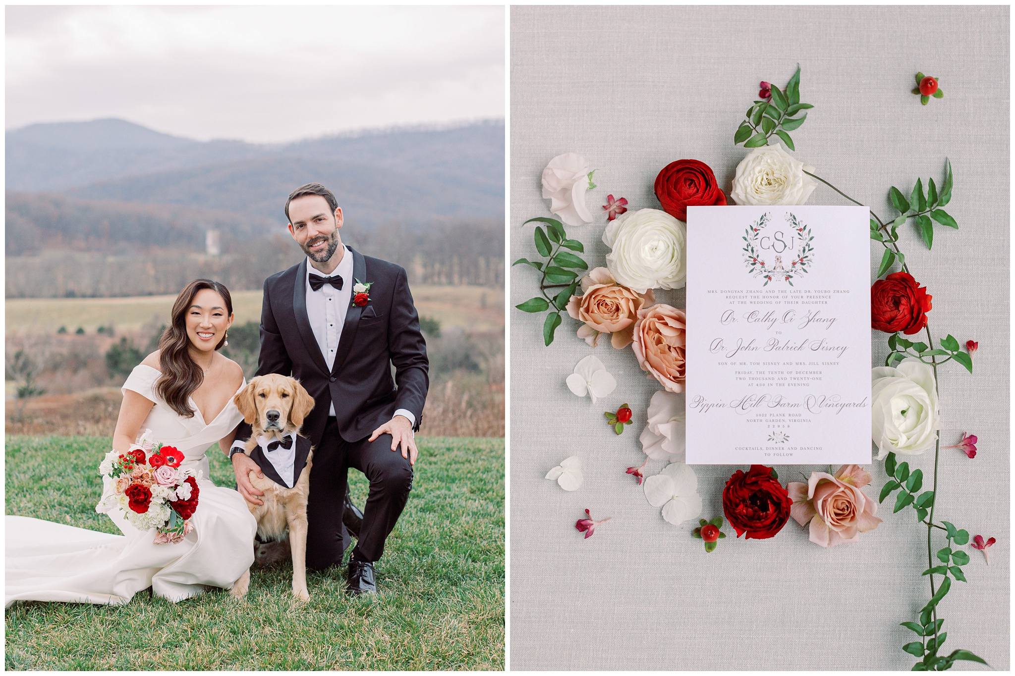 Winter Pippin Hill wedding photos