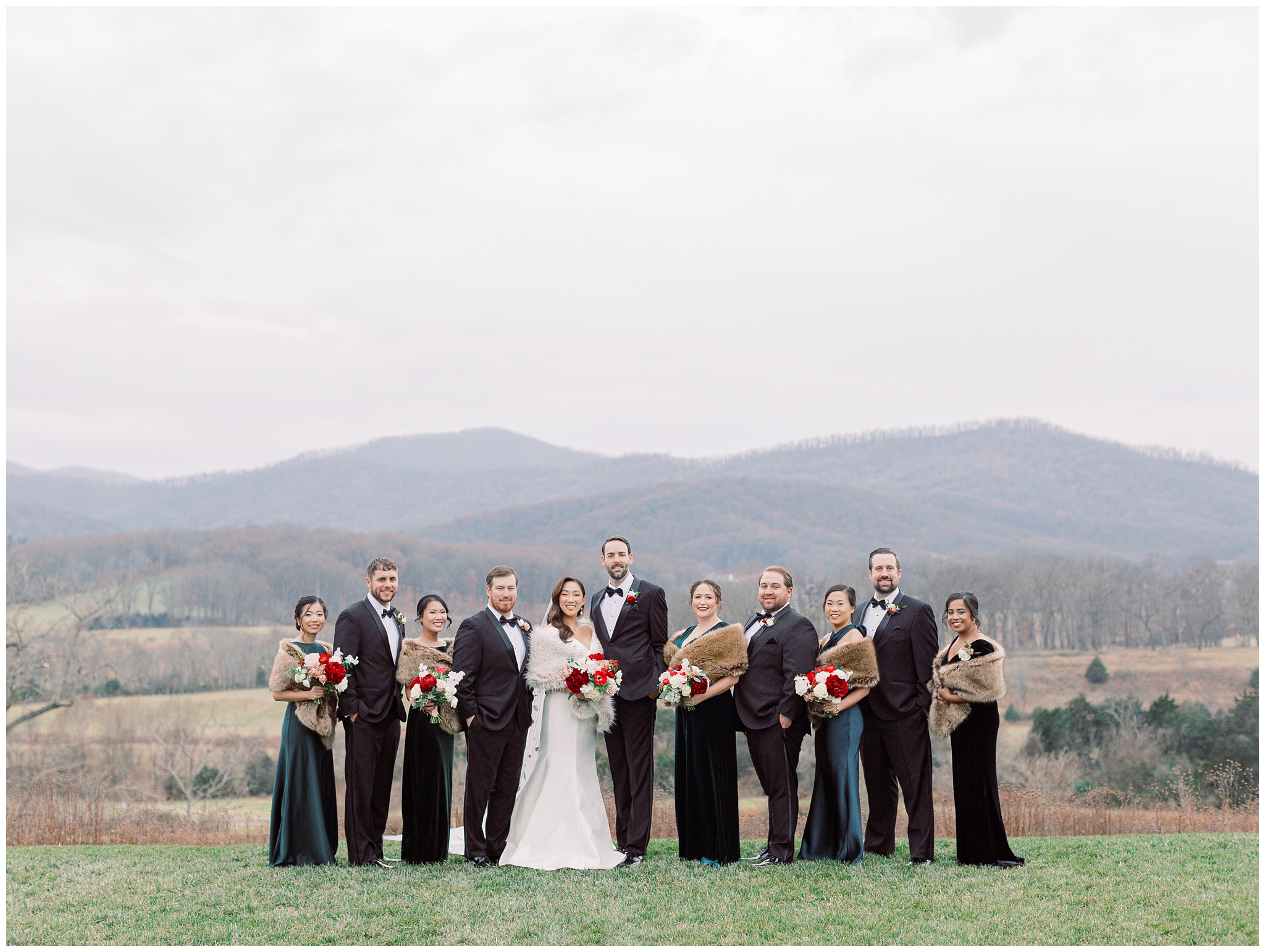 Wedding party portrait