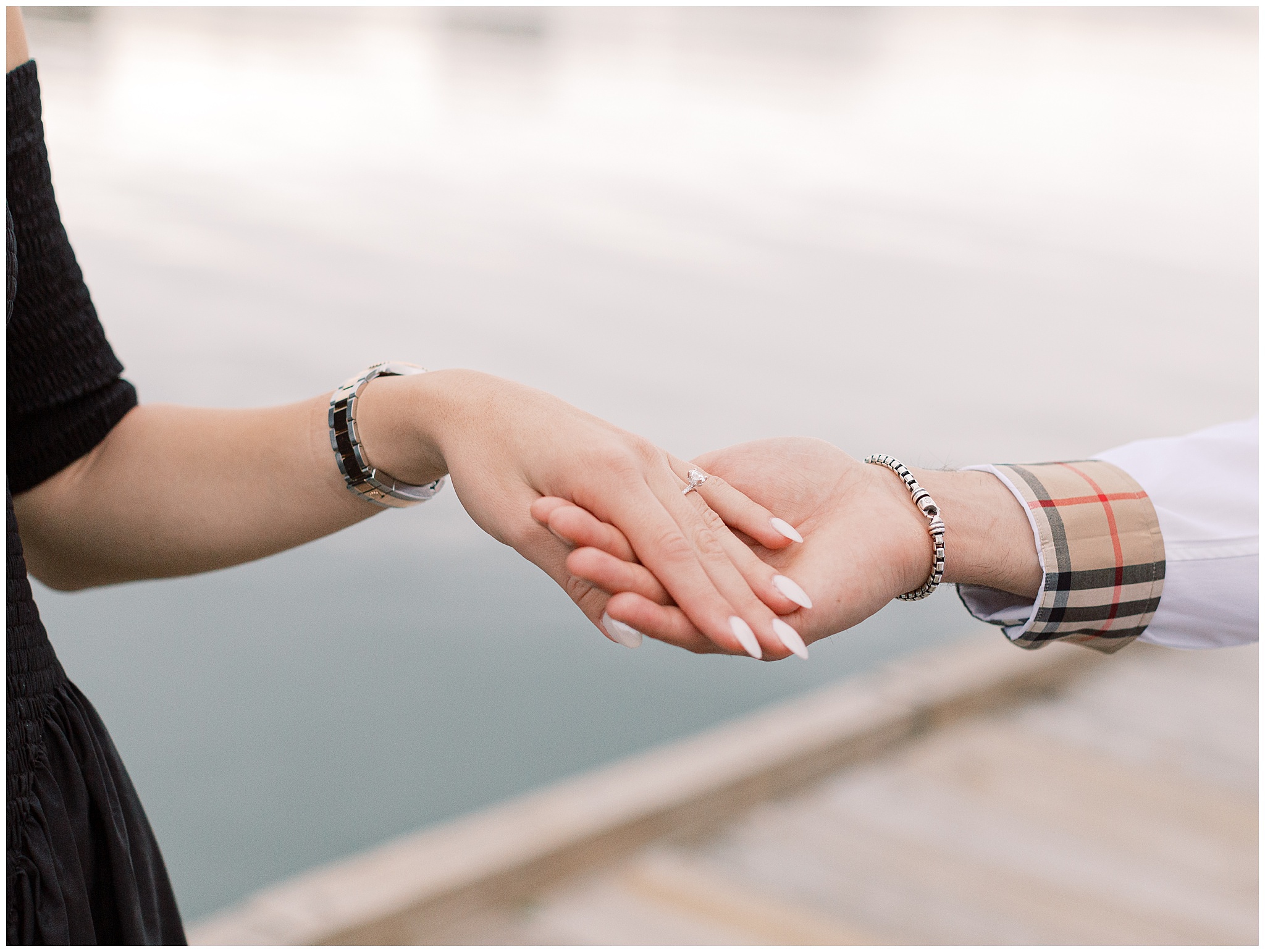 Close up of ring on hand