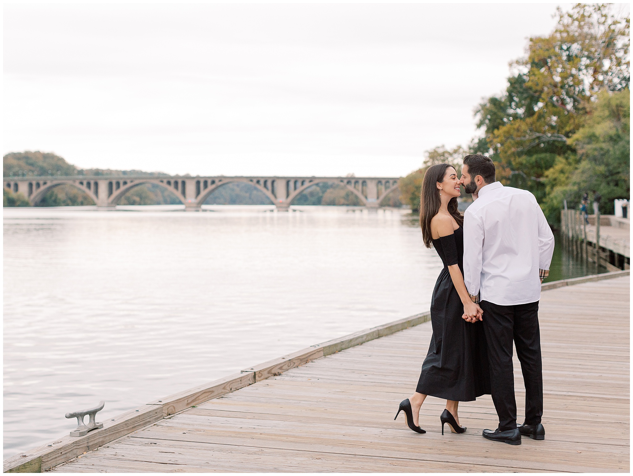 Georgetown waterfront Washington DC engagement photos