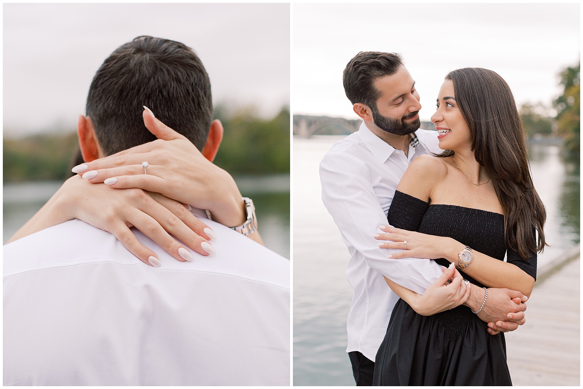 Georgetown waterfront Washington DC engagement photos