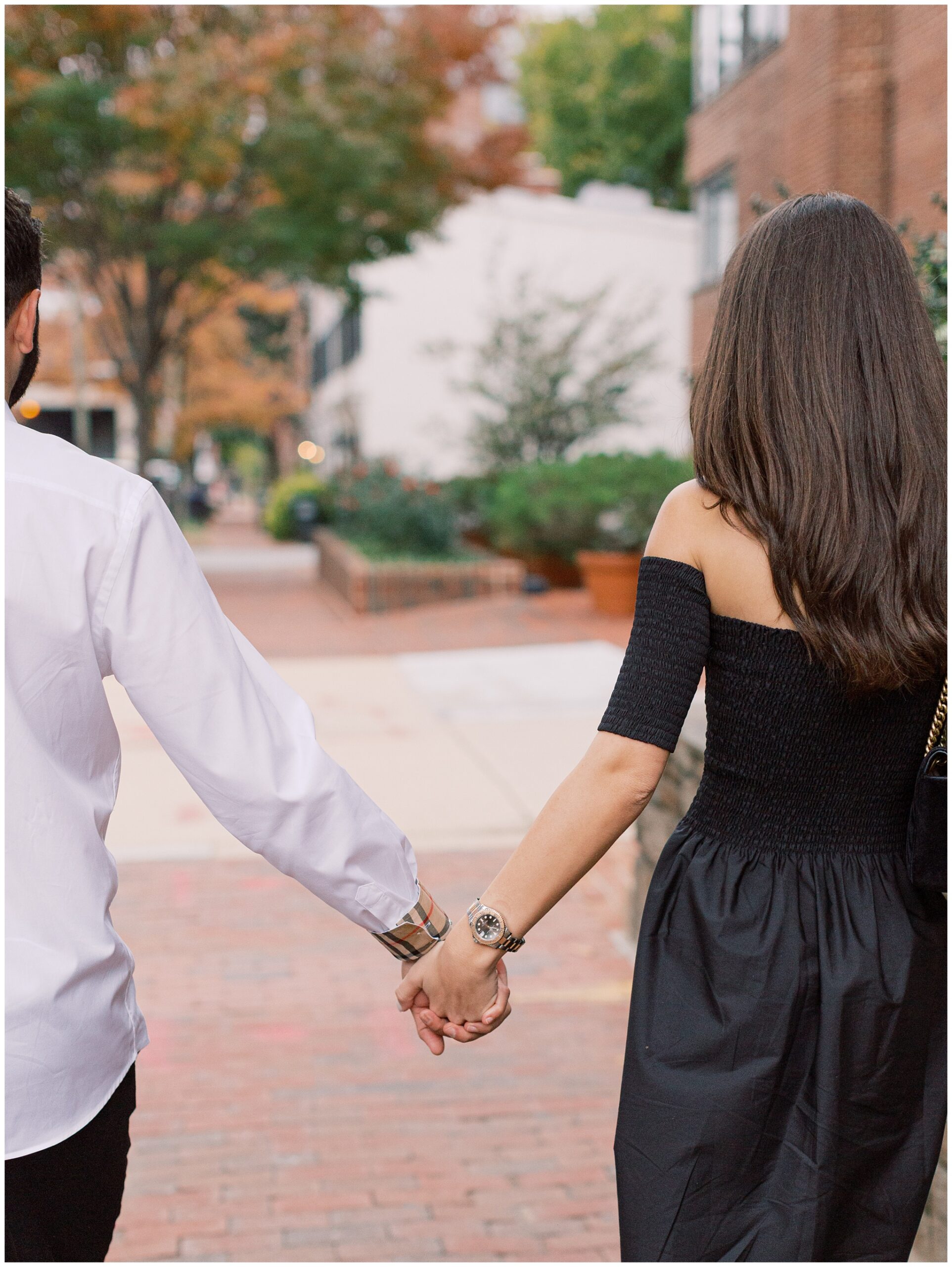 Couple walking hand in hand