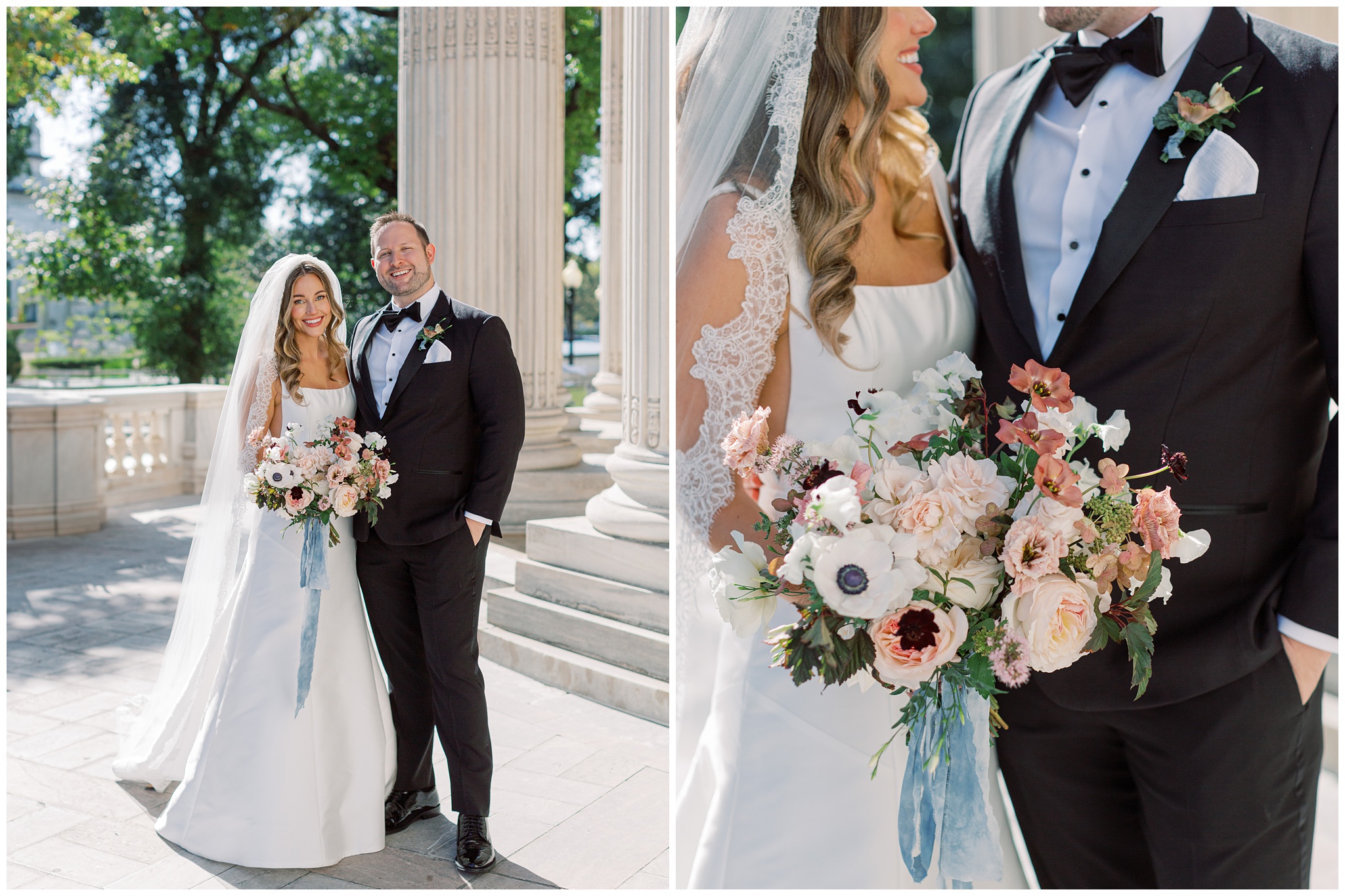 Bride and Groom photos at DAR Constitution Hall wedding