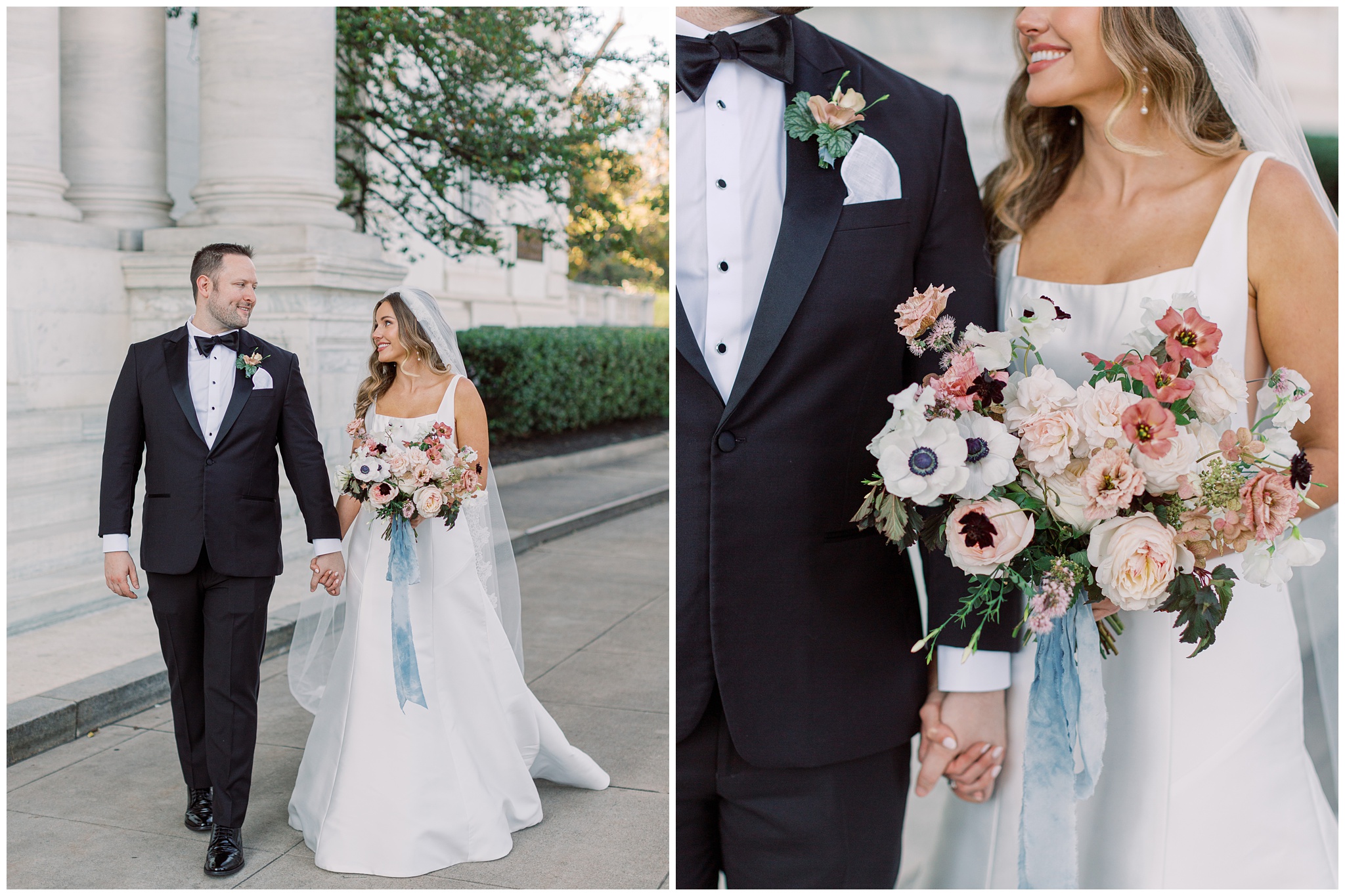 Bride and Groom at DAR Constitution Hall wedding