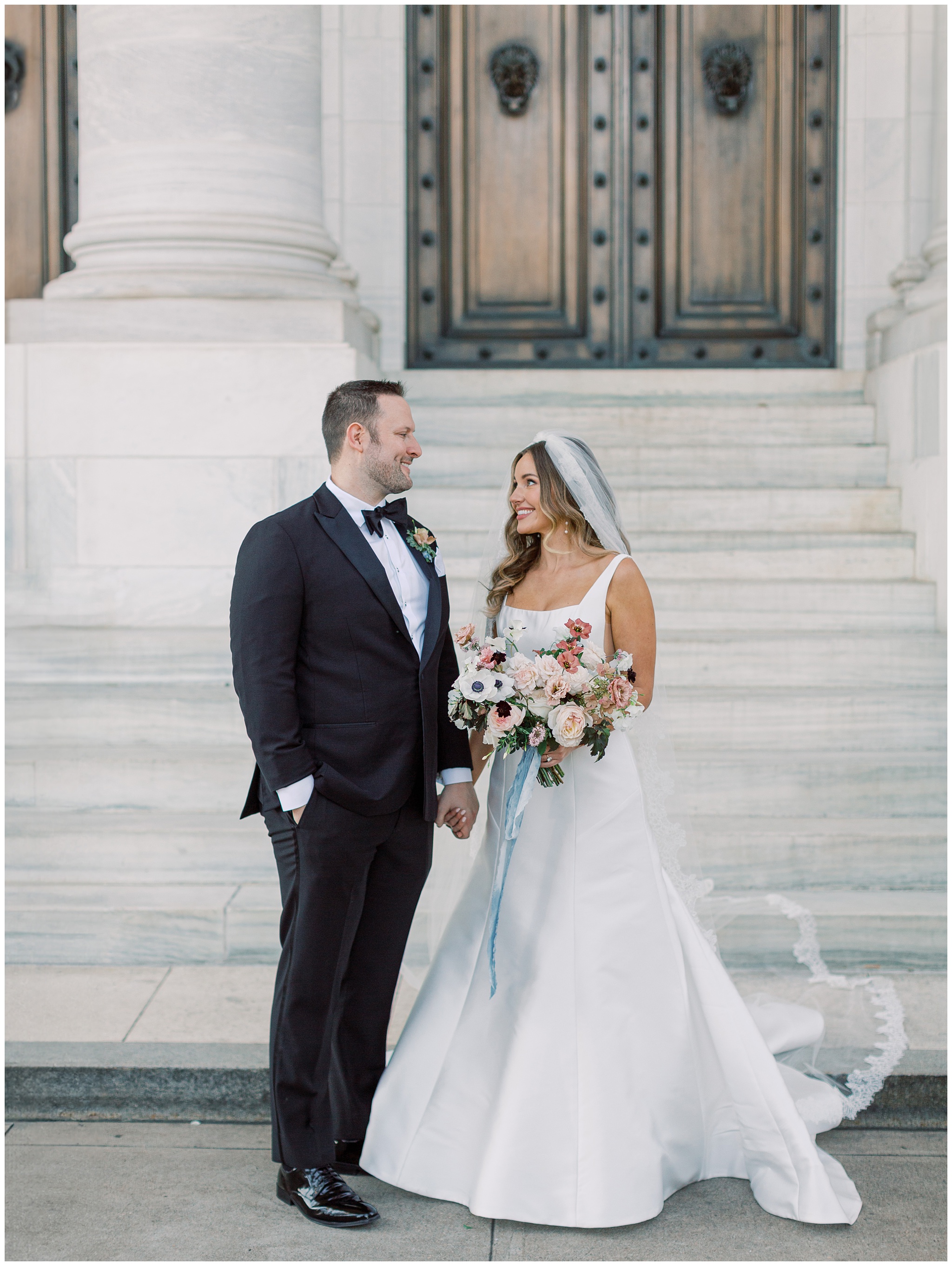 Bride and Groom at DAR Constitution Hall wedding