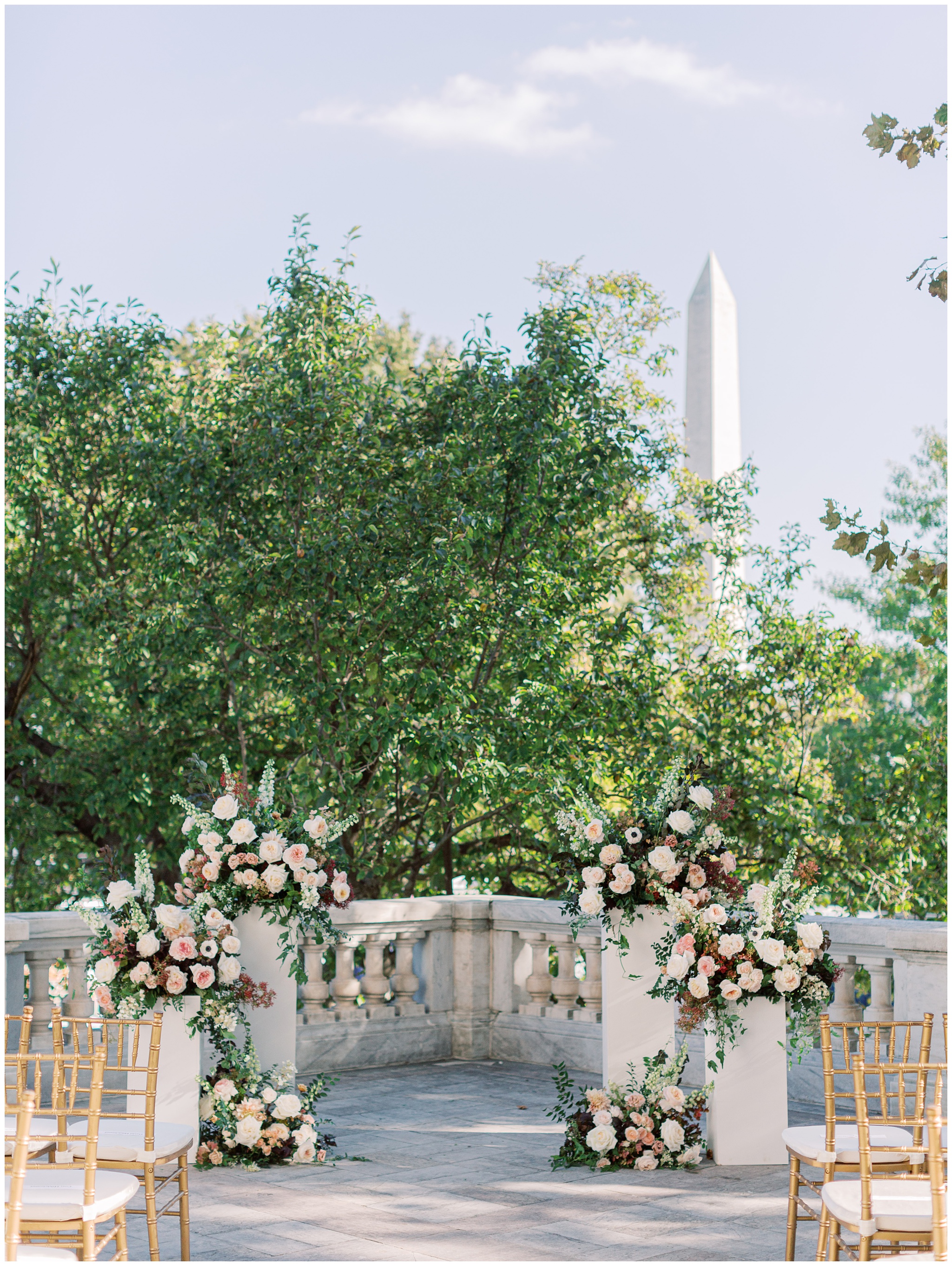 Wedding ceremony design at DAR Constitution Hall wedding