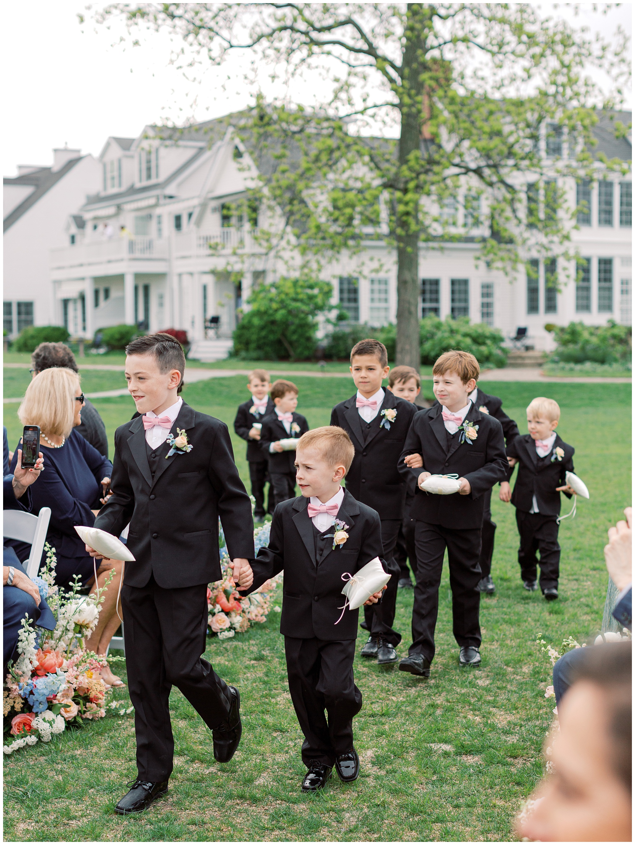 Inn at Perry Cabin wedding ceremony ring bearers