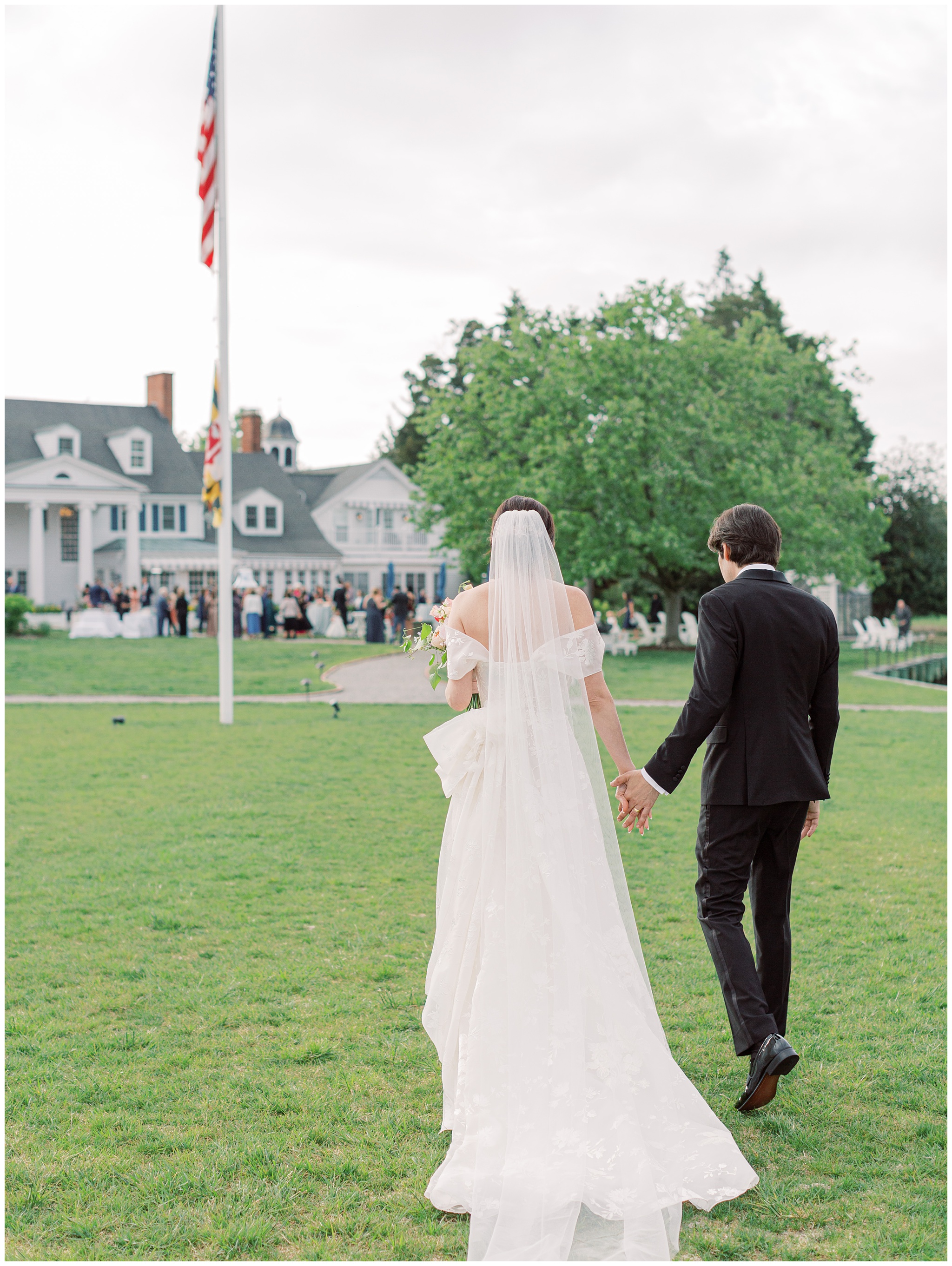 Bride and Groom walking