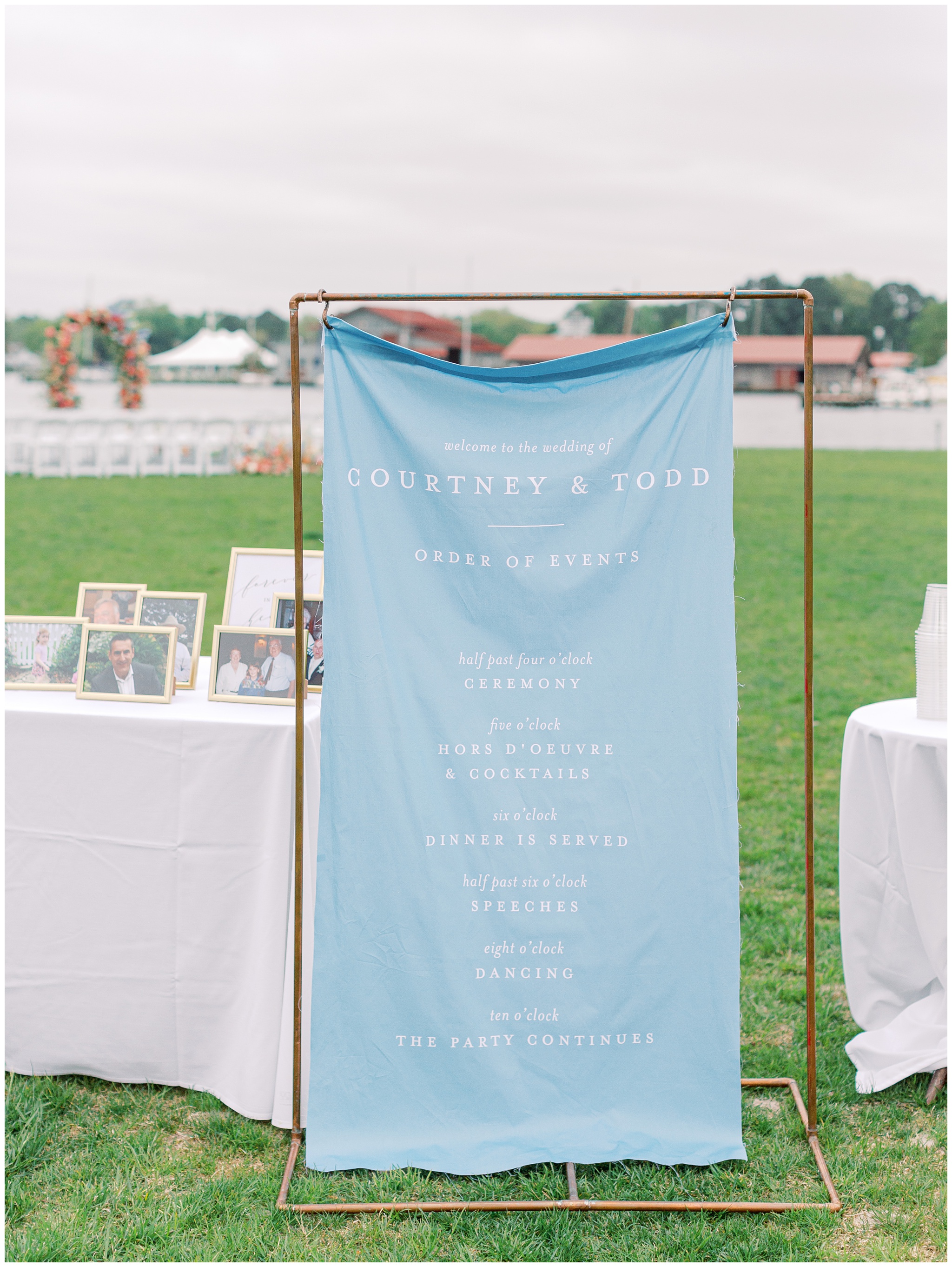 Wedding ceremony sign