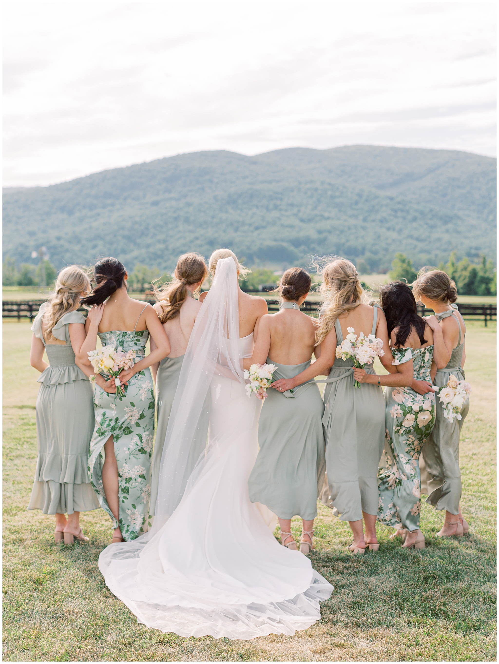 King Family Vineyards wedding photo of bride and bridesmaids