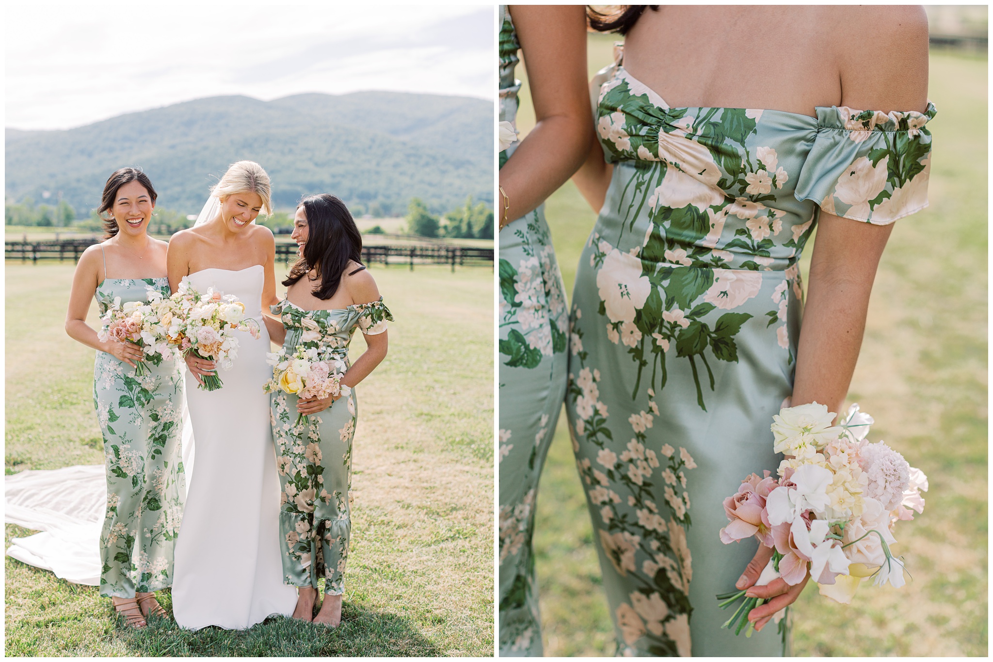 King Family Vineyards wedding photo of bride and bridesmaids